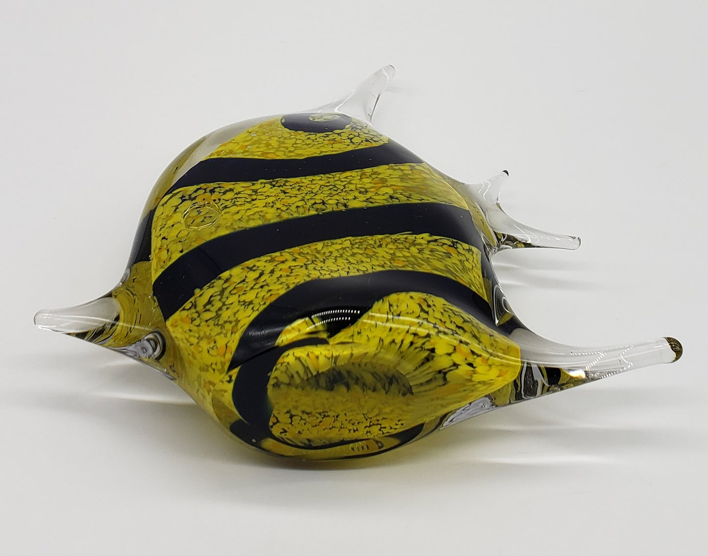 Art Glass Paper Weight Angel Fish Blown Glass Figurine