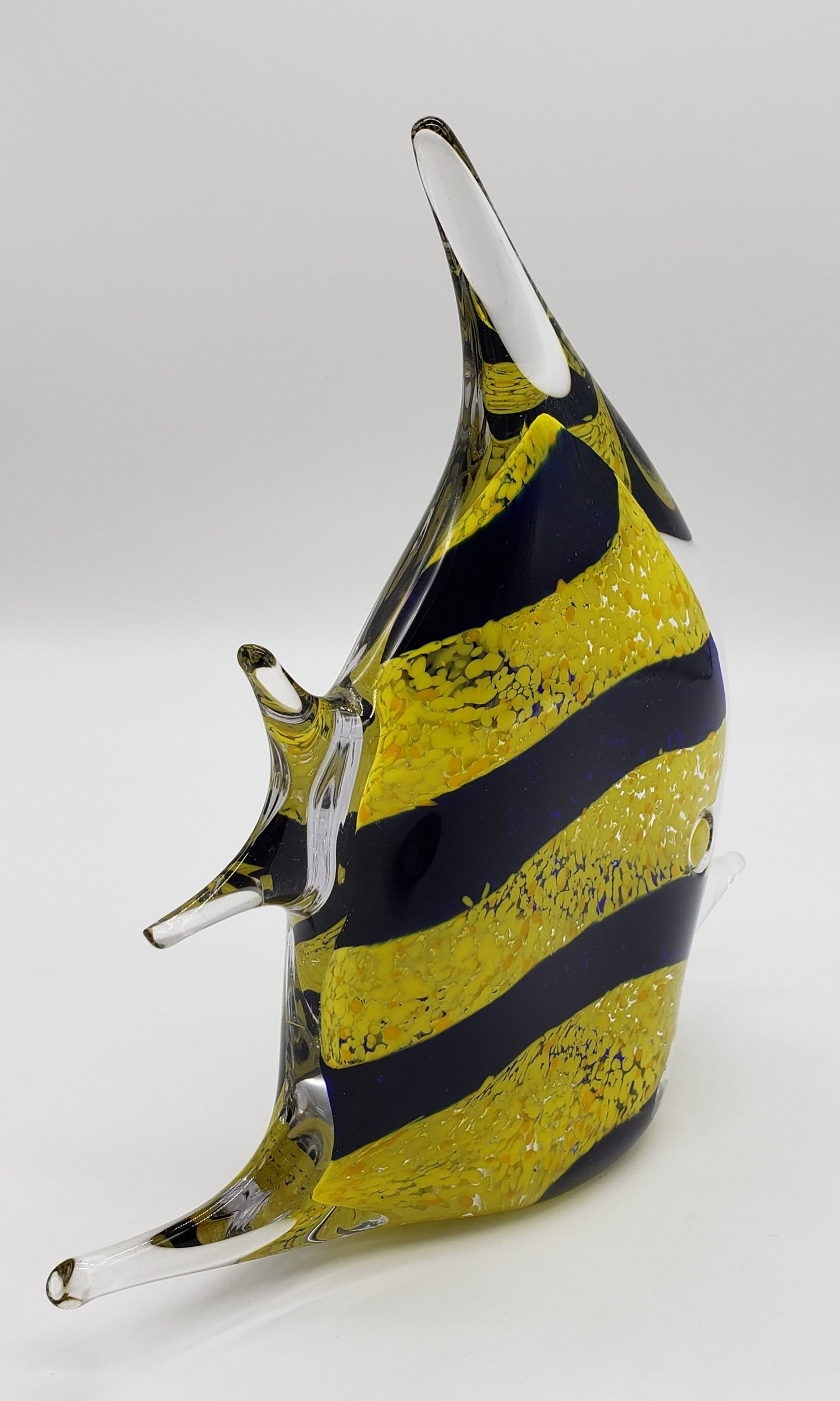 Art Glass Paper Weight Angel Fish Blown Glass Figurine