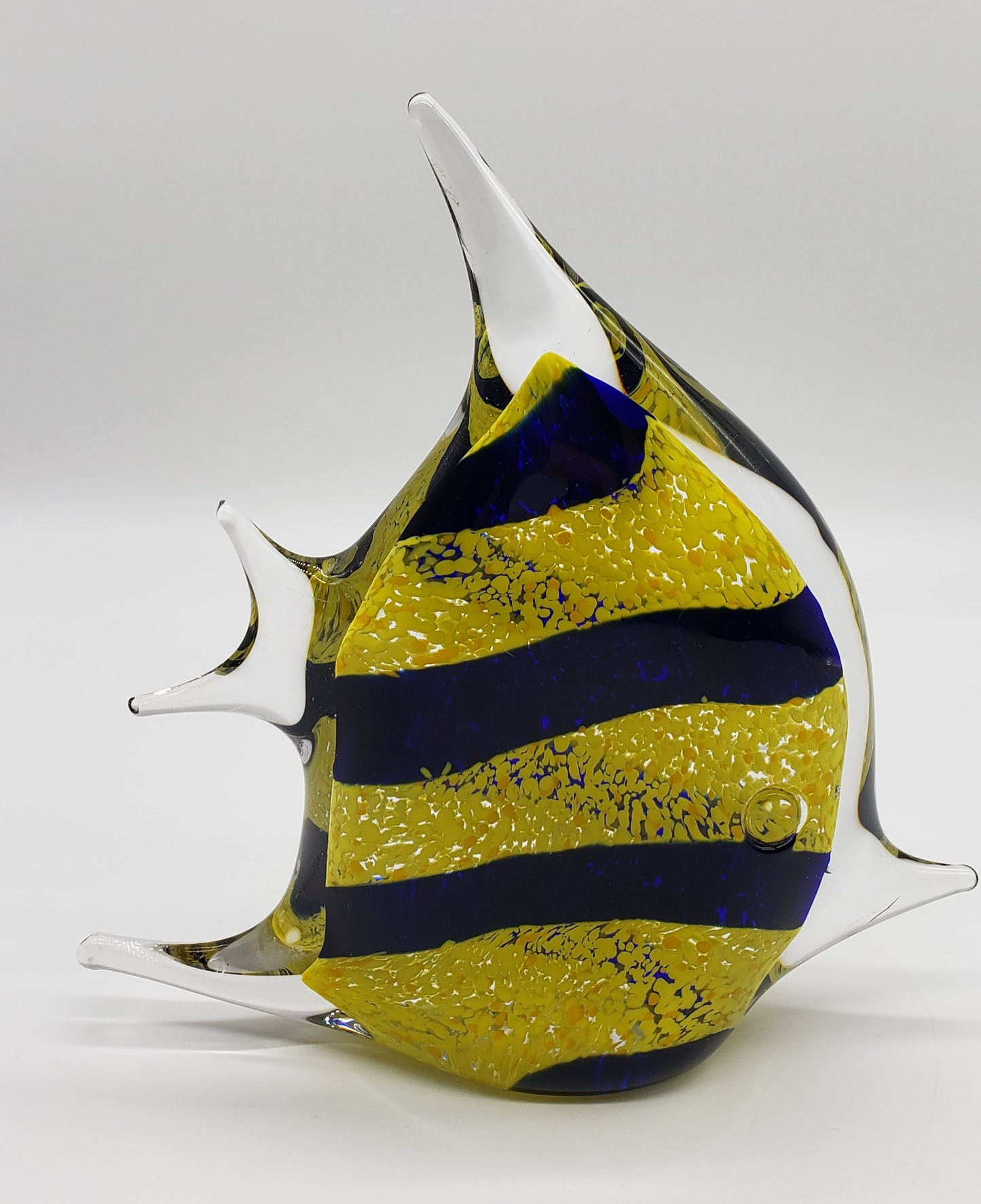 Art Glass Paper Weight Angel Fish Blown Glass Figurine