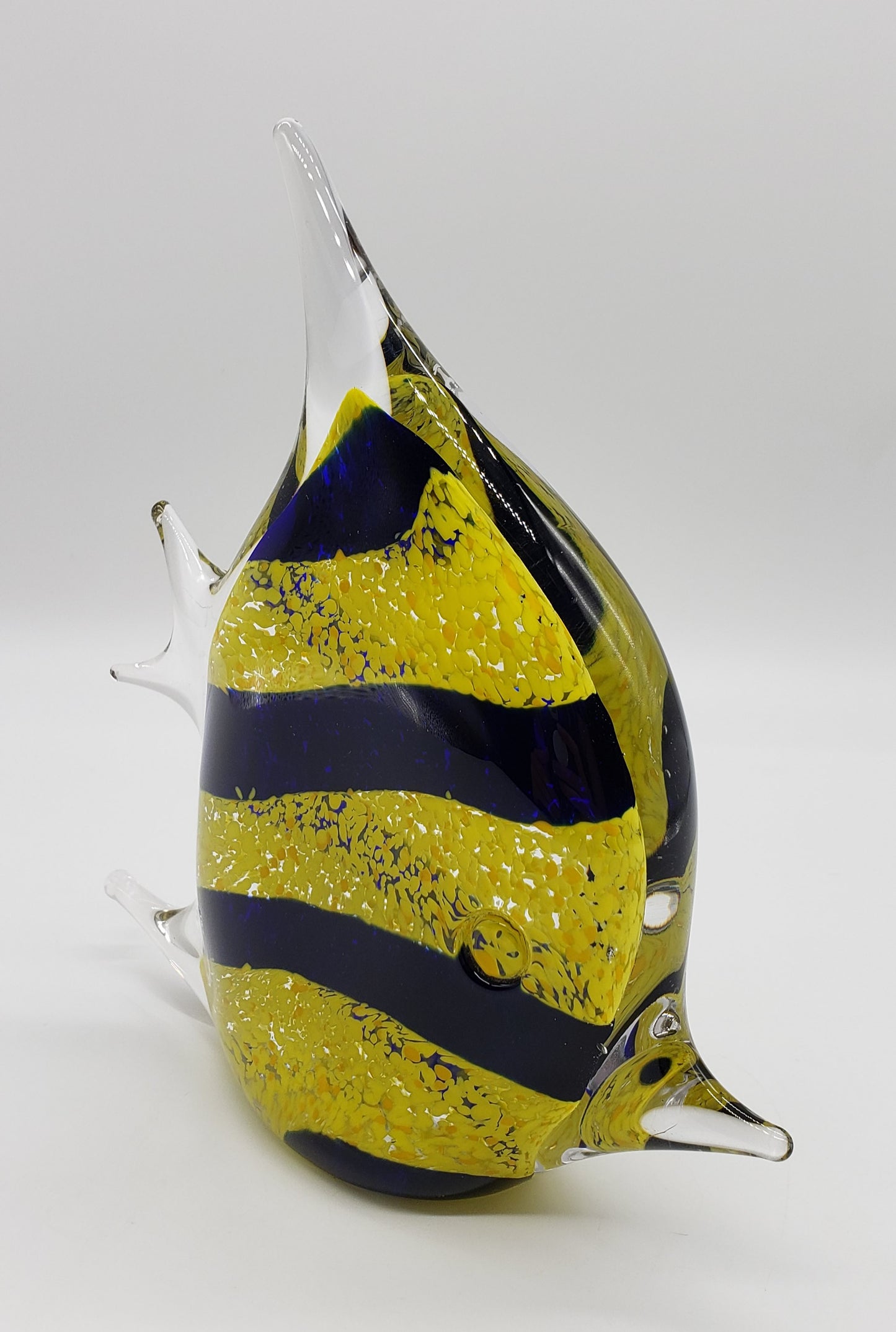 Art Glass Paper Weight Angel Fish Blown Glass Figurine