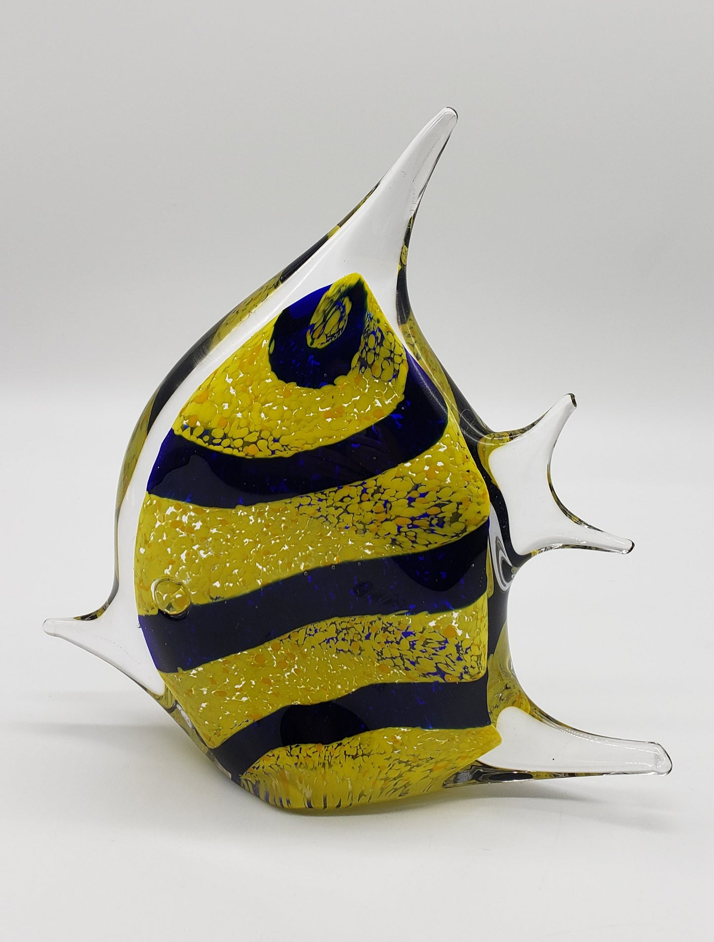 Art Glass Paper Weight Angel Fish Blown Glass Figurine