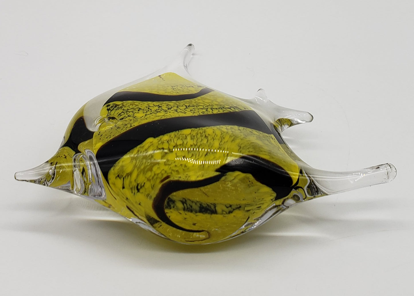 Art Glass Paper Weight Angel Fish Blown Glass Figurine