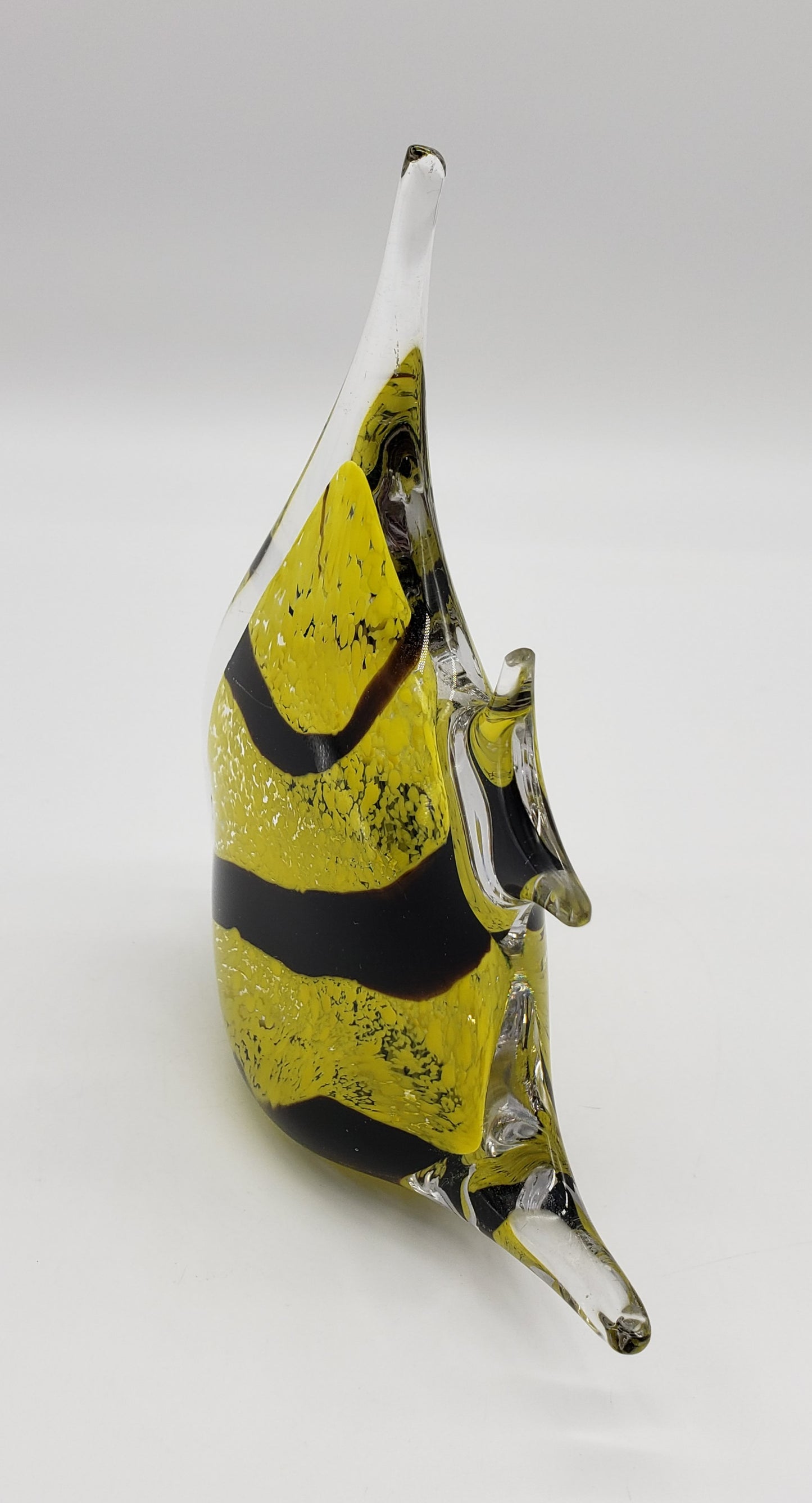 Art Glass Paper Weight Angel Fish Blown Glass Figurine