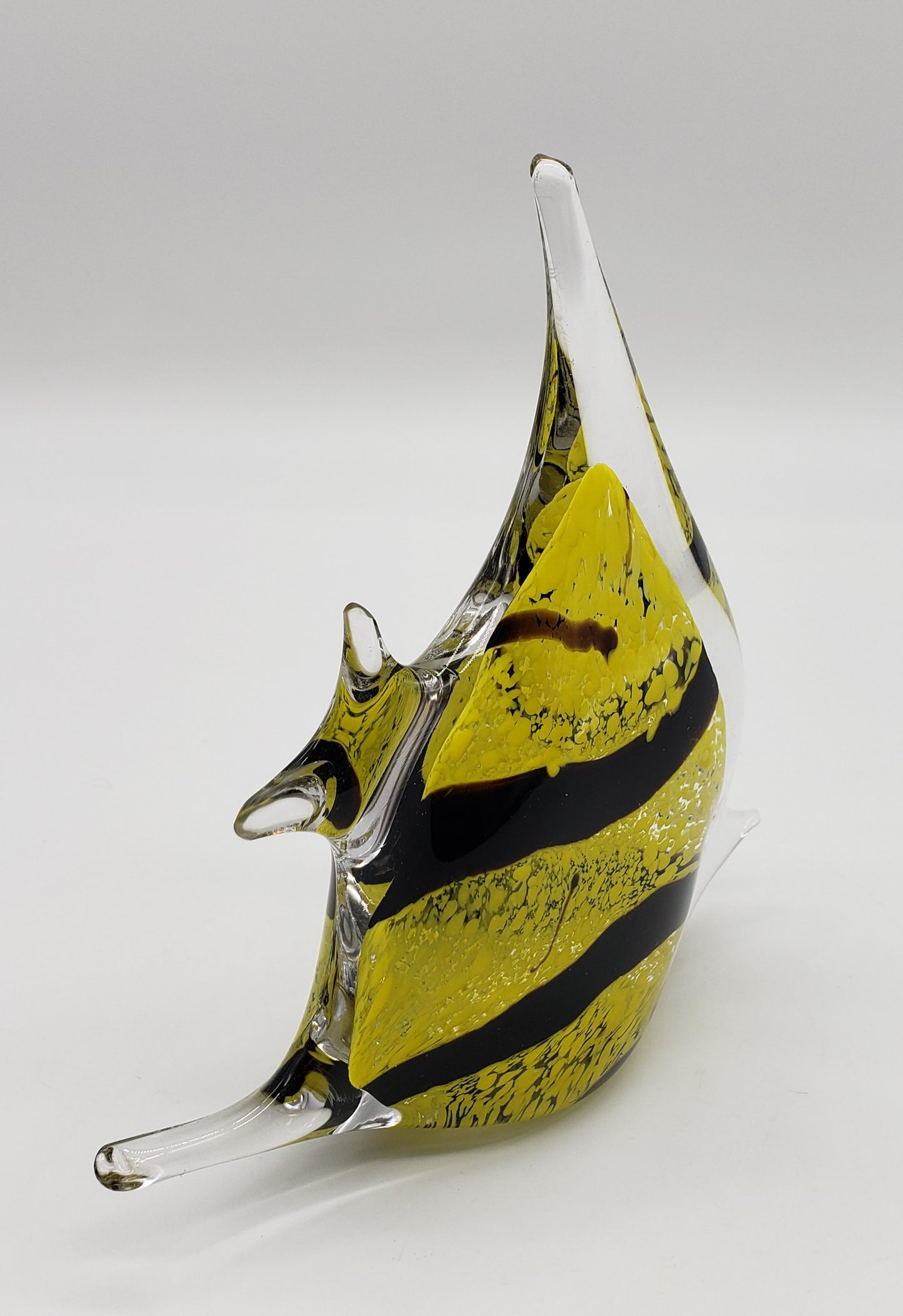Art Glass Paper Weight Angel Fish Blown Glass Figurine