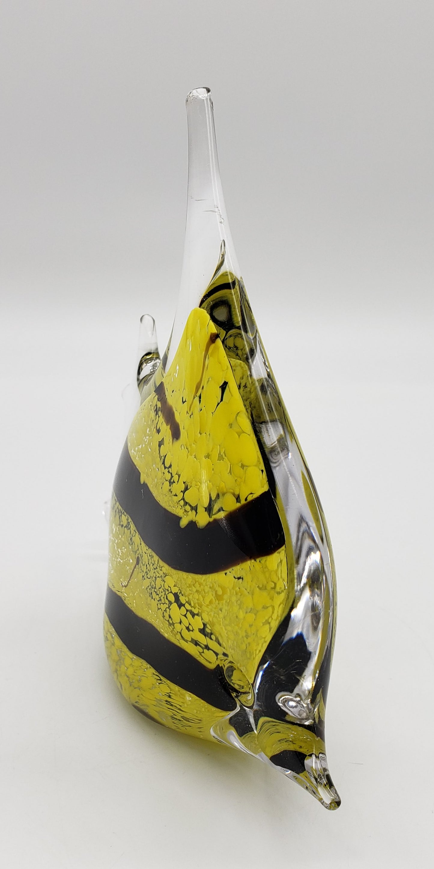 Art Glass Paper Weight Angel Fish Blown Glass Figurine