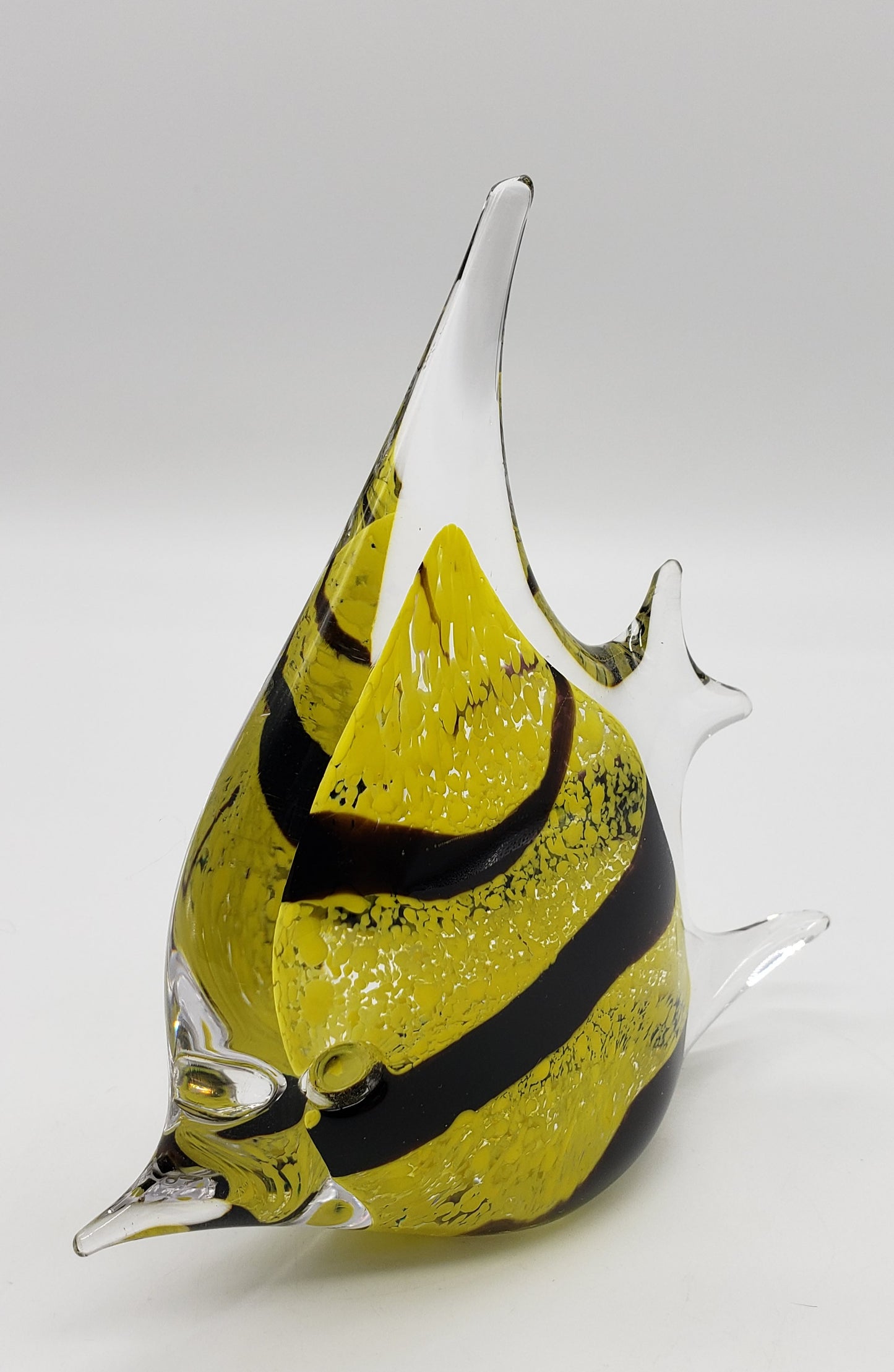 Art Glass Paper Weight Angel Fish Blown Glass Figurine