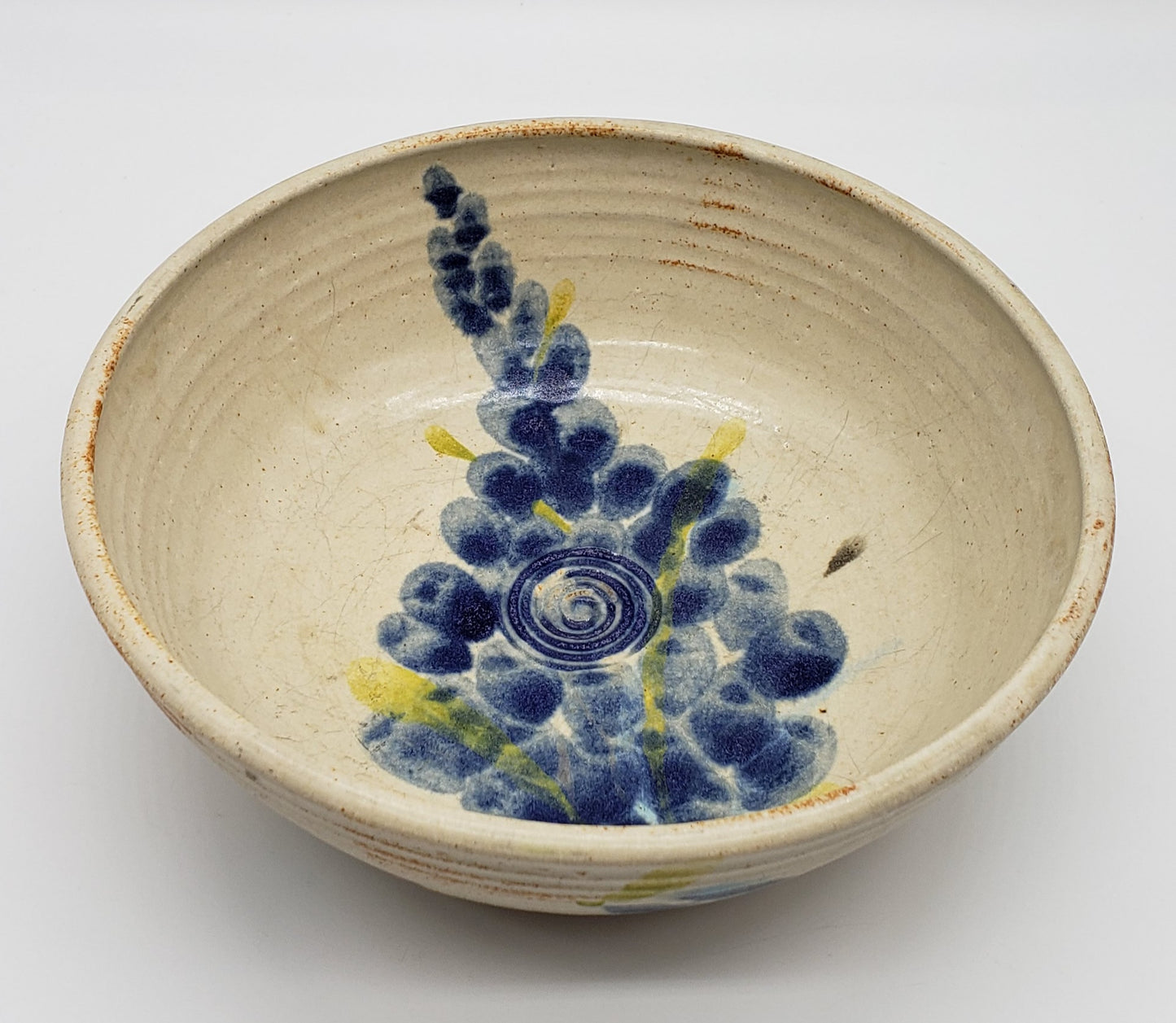 Studio Pottery Grape Cluster Bowl Signed By Artist