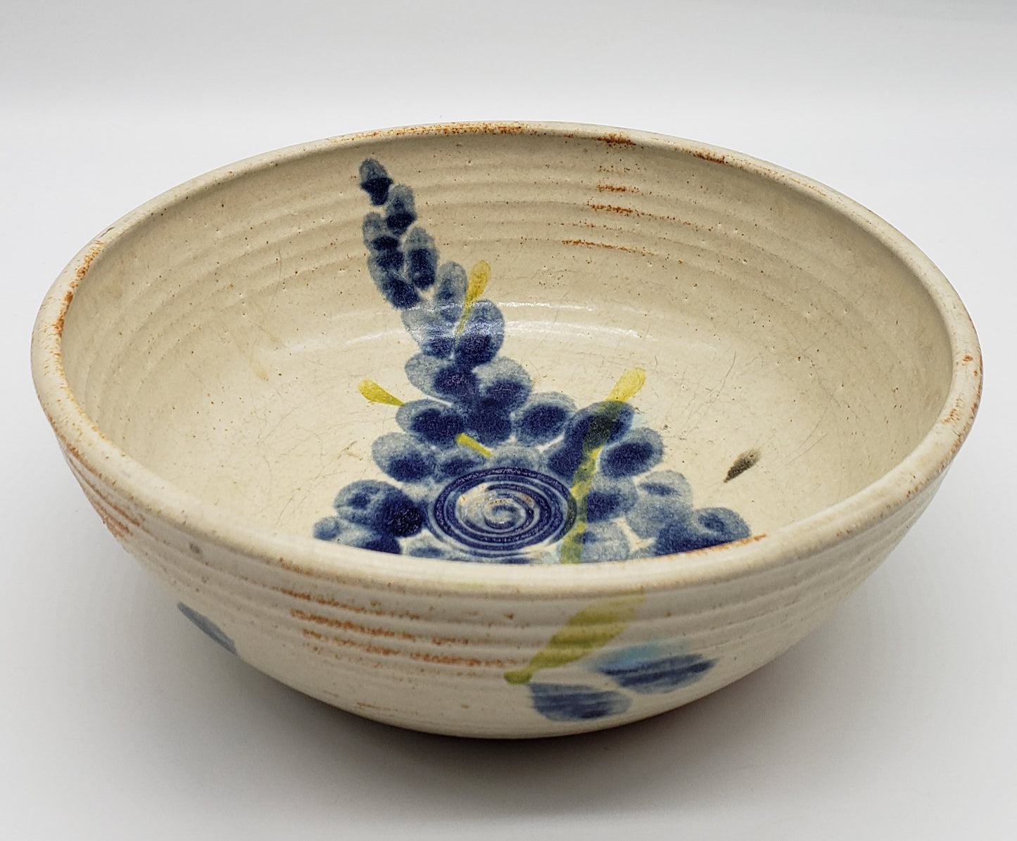 Studio Pottery Grape Cluster Bowl Signed By Artist