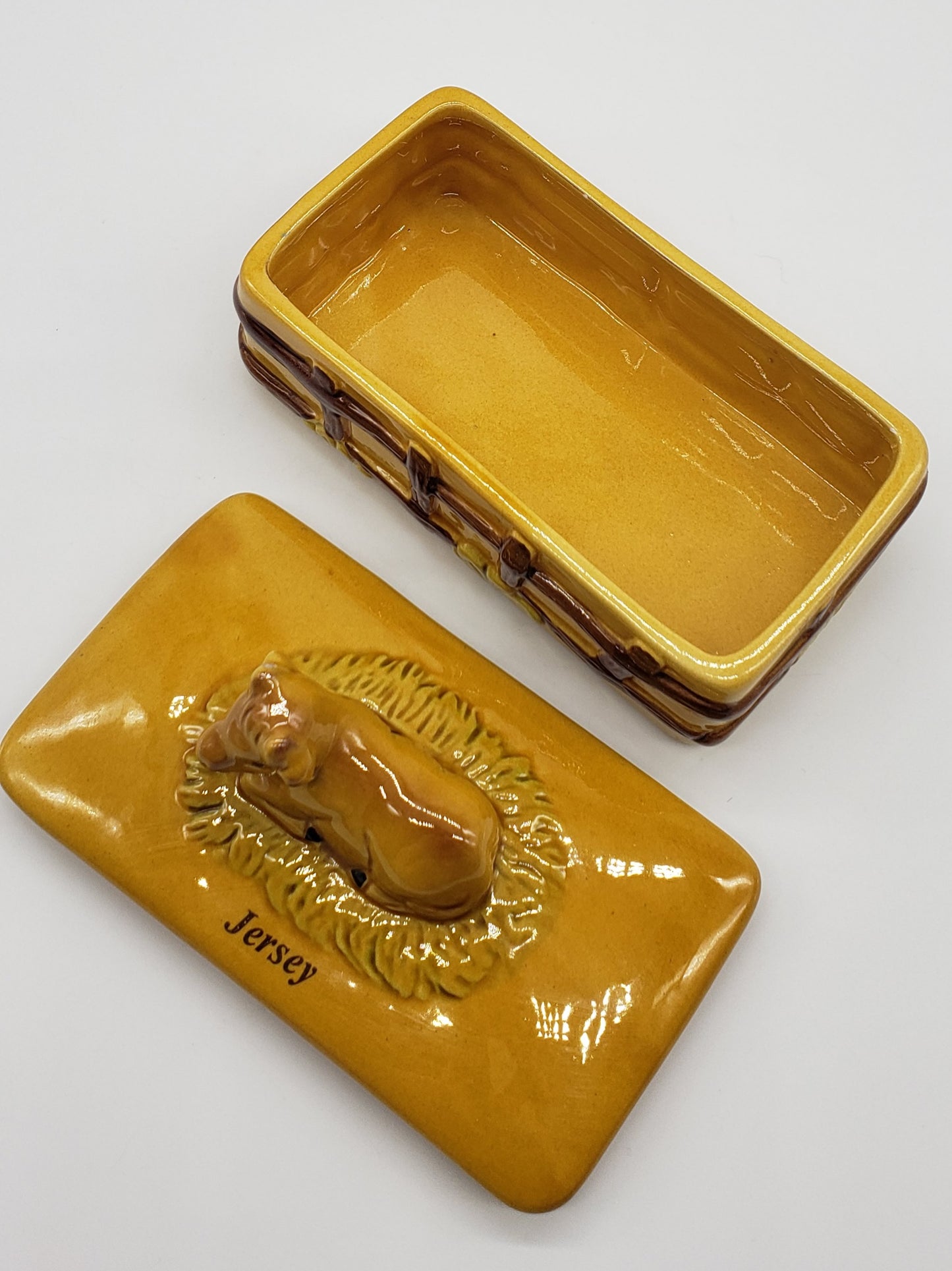 Jersey Cow Ceramic Butter Dish