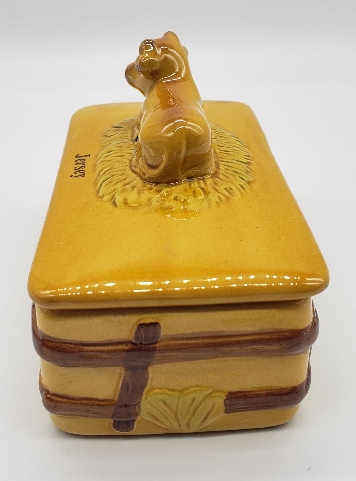 Jersey Cow Ceramic Butter Dish