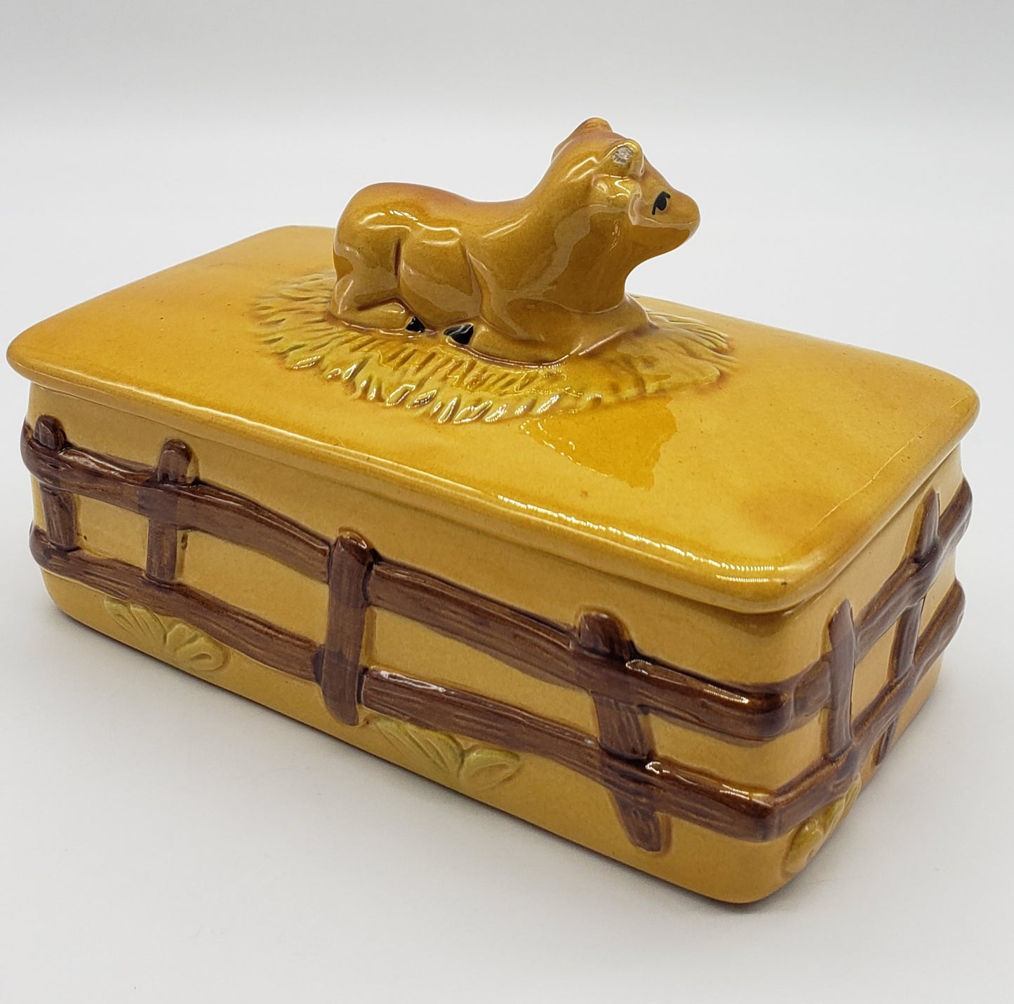 Jersey Cow Ceramic Butter Dish