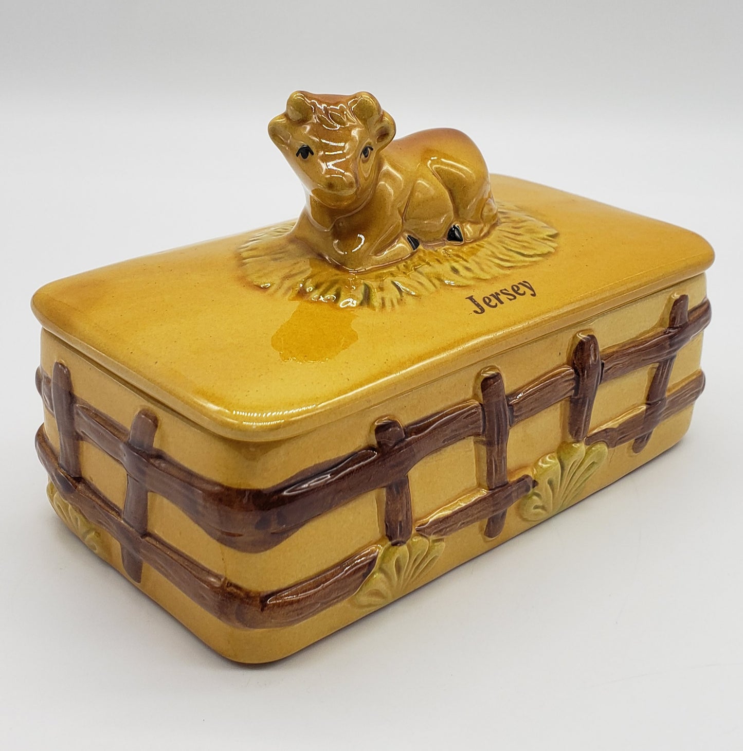 Jersey Cow Ceramic Butter Dish