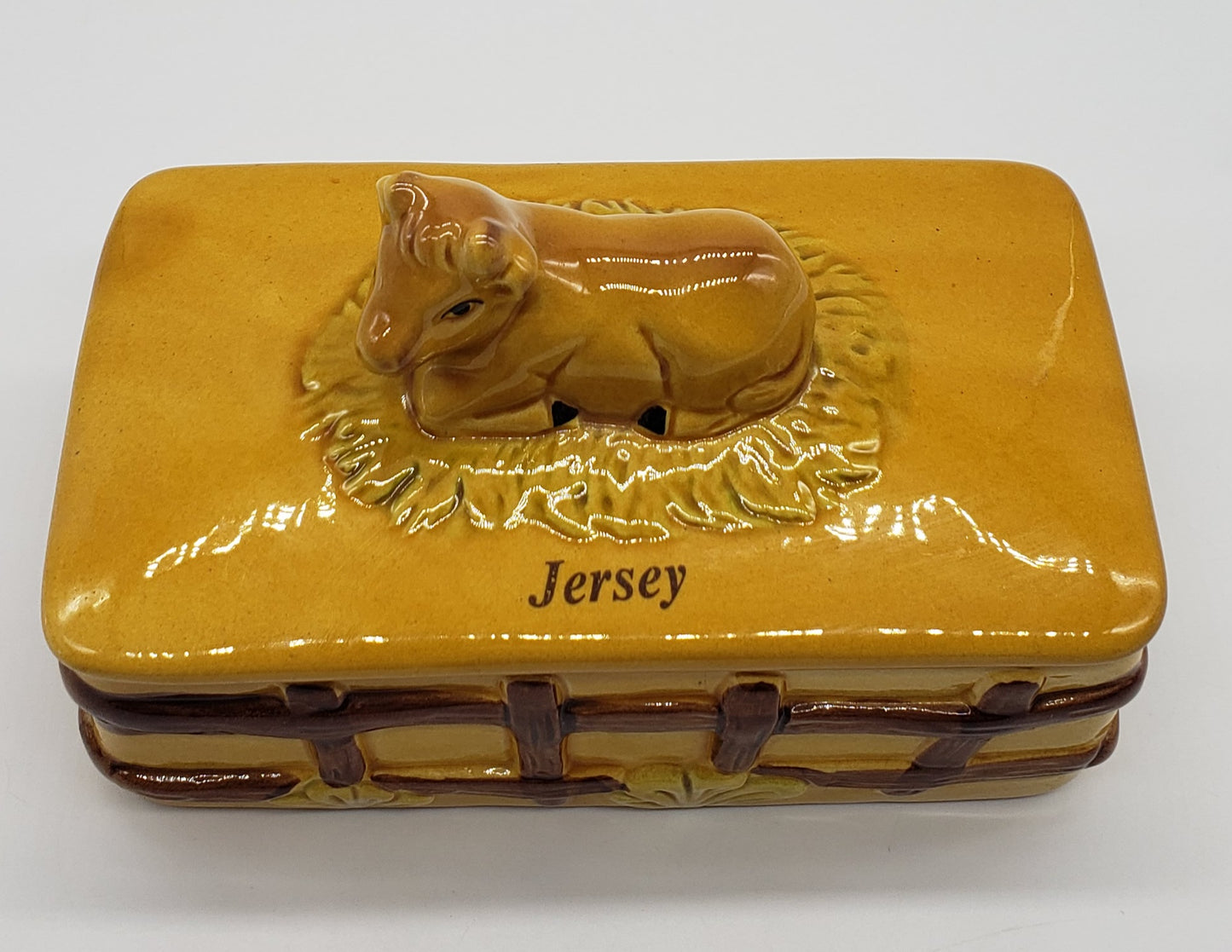 Jersey Cow Ceramic Butter Dish