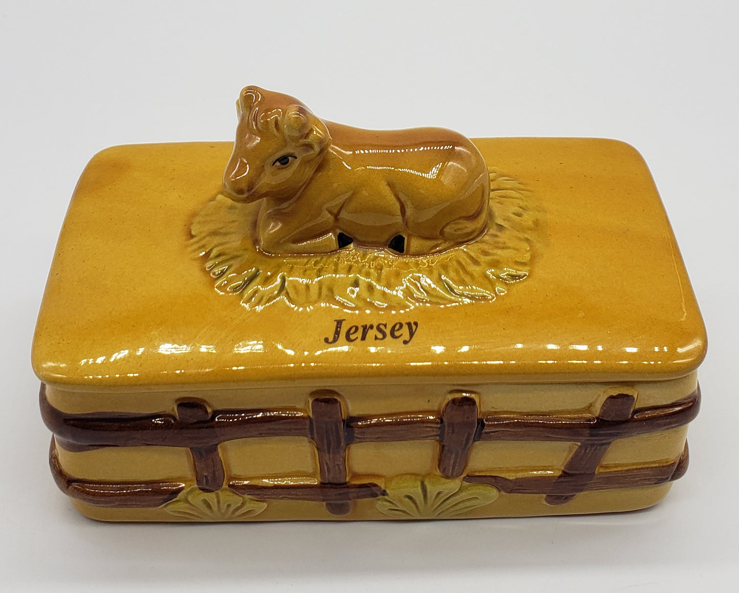 Jersey Cow Ceramic Butter Dish