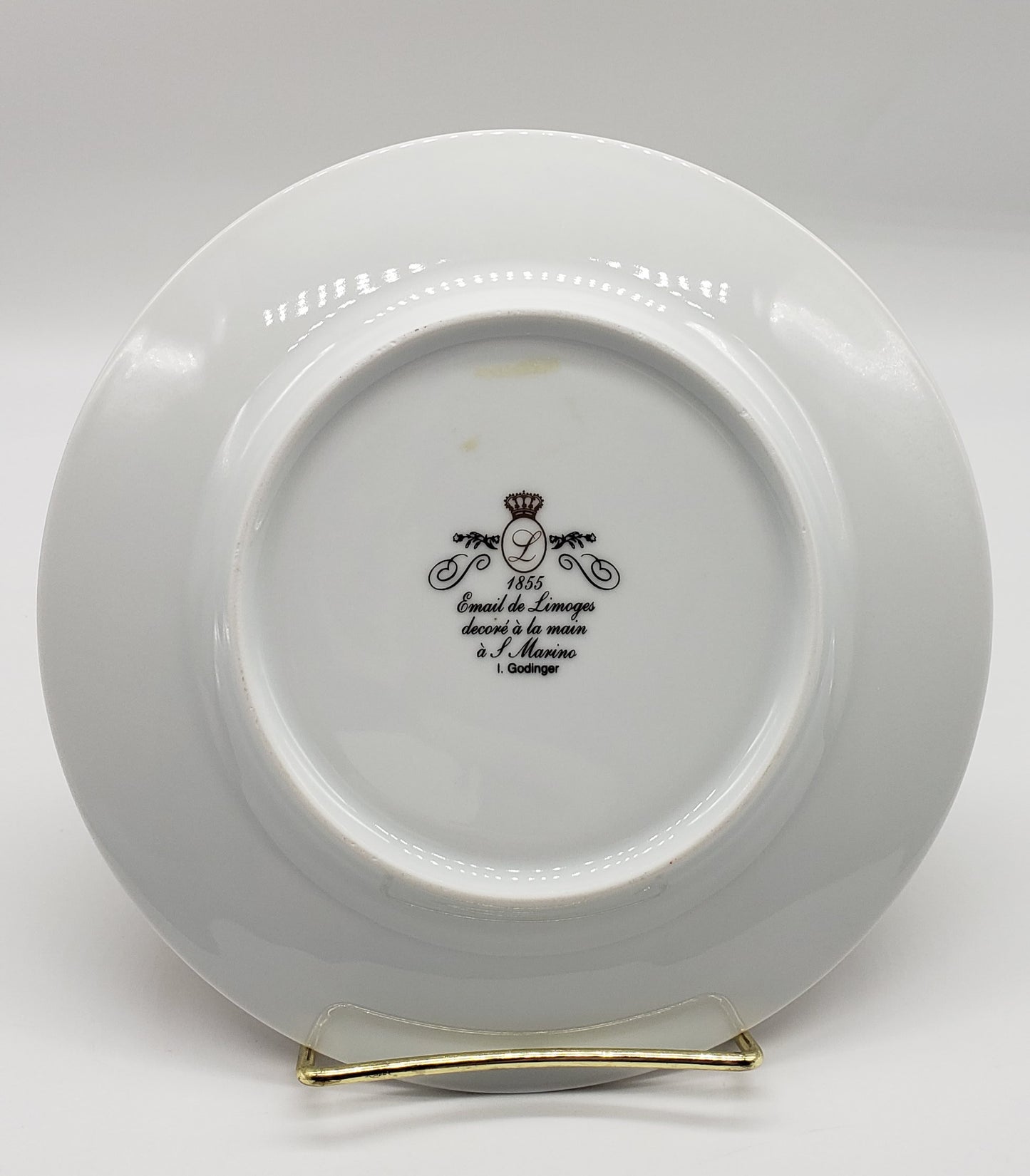 Email De Limoges I Godinger 7” Porcelain plate with Fruit bowl