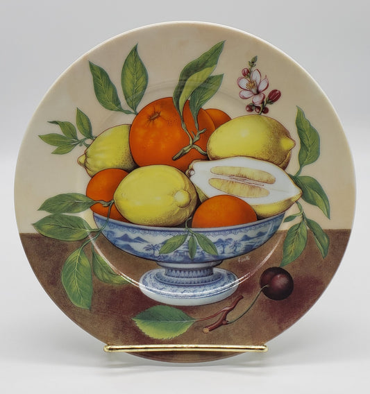 Email De Limoges I Godinger 7” Porcelain plate with Fruit bowl