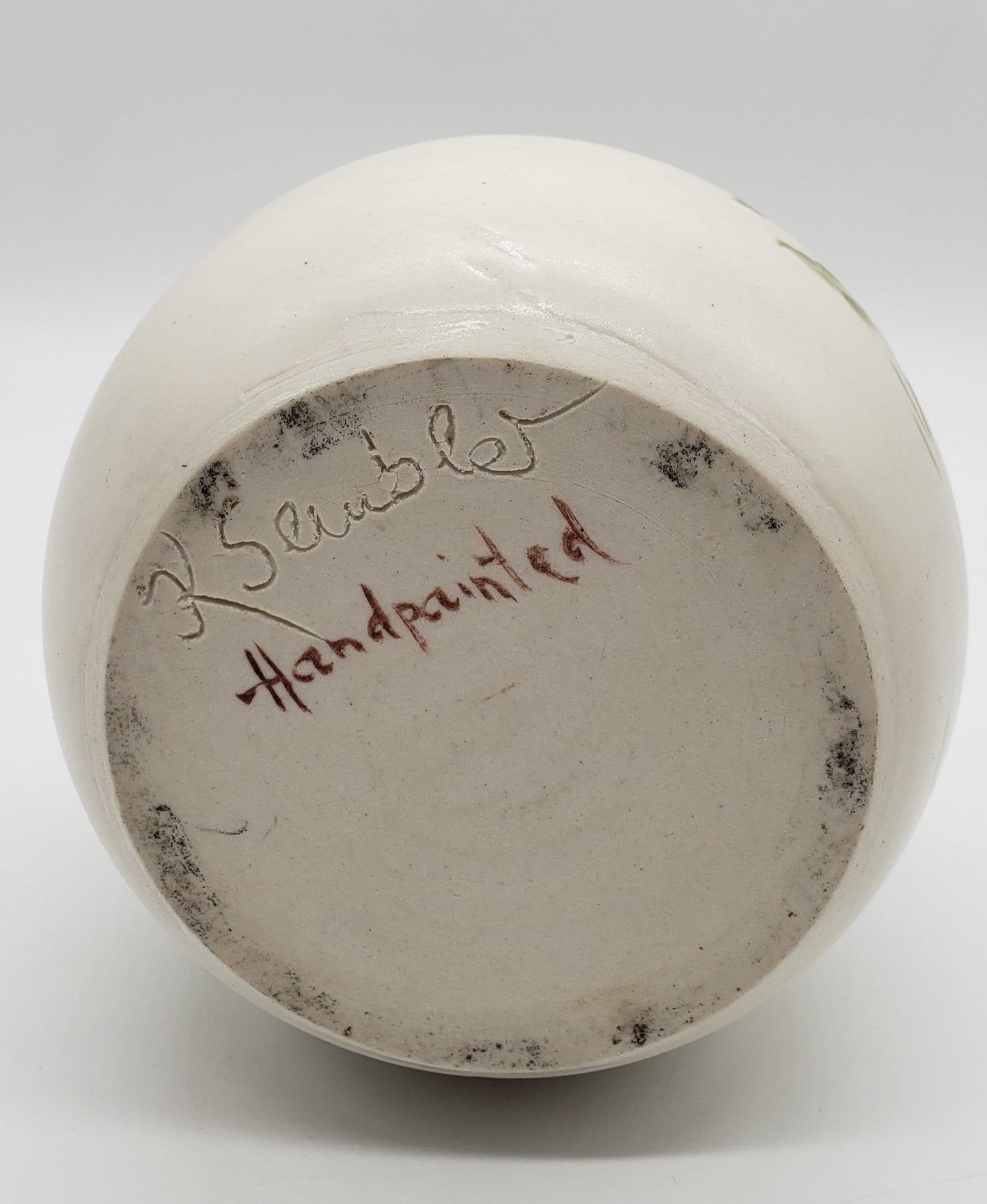 Studio Pottery Vase Hand Painted