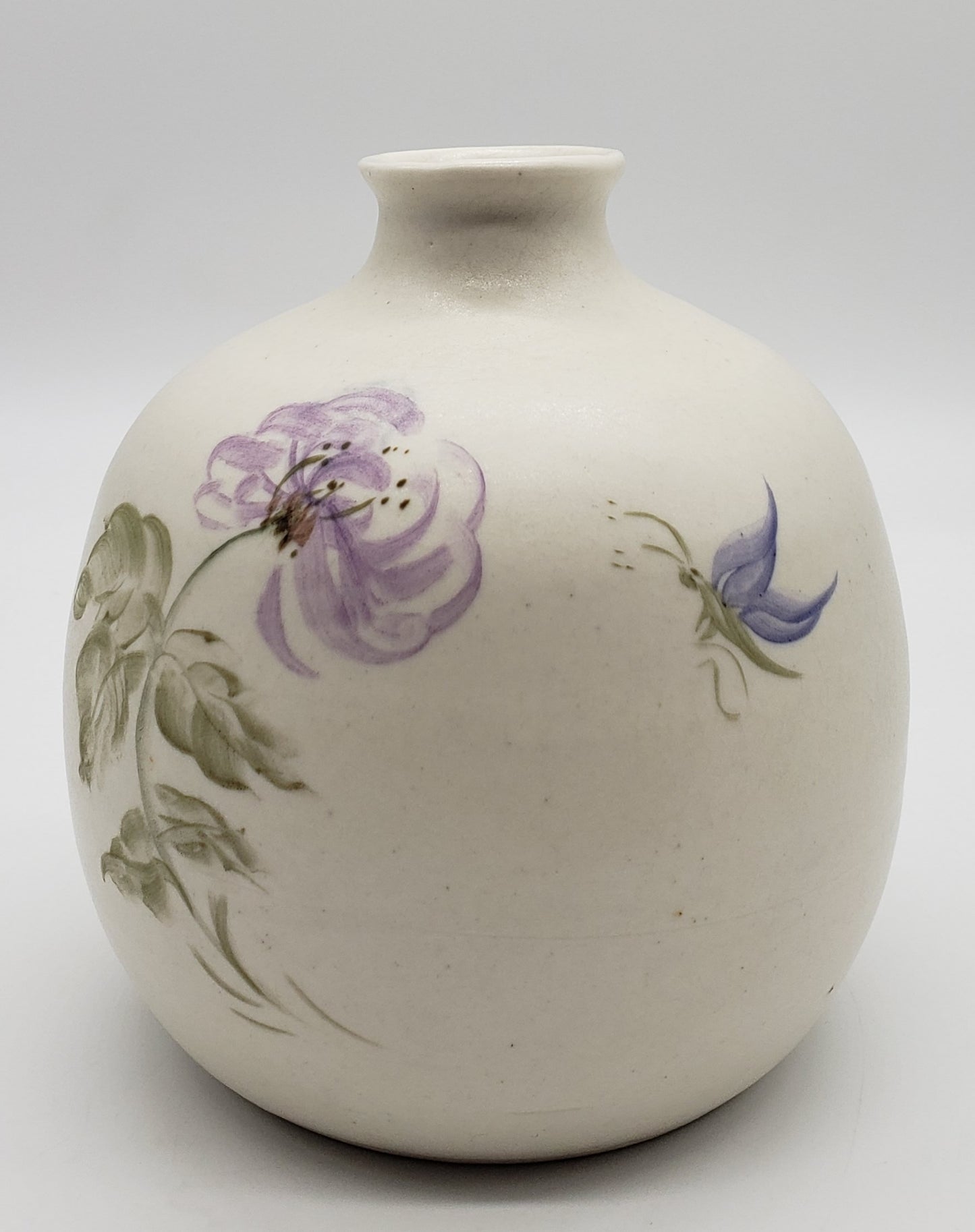 Studio Pottery Vase Hand Painted