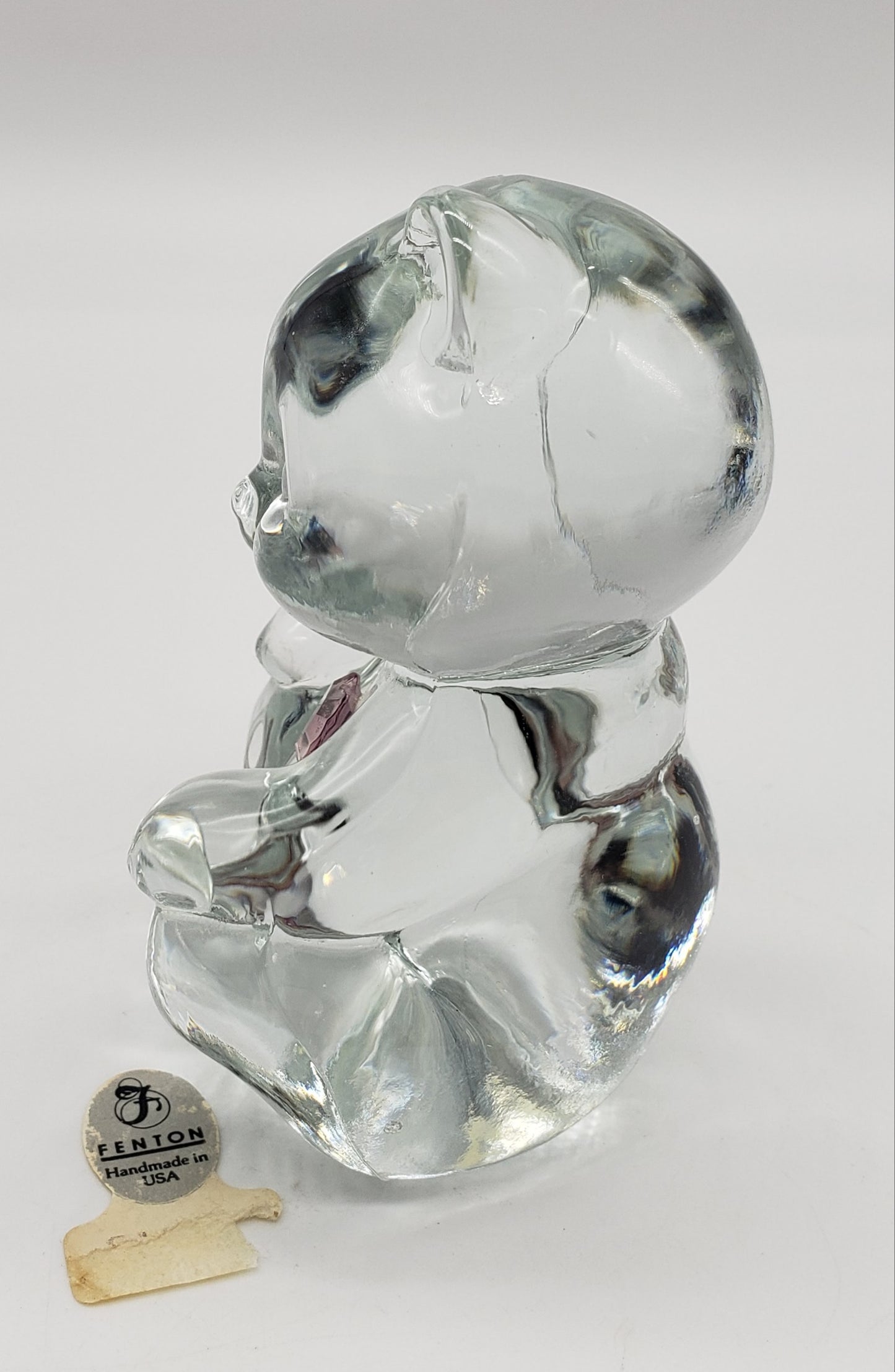 FENTON Art Glass FEBRUARY Amethyst Birthstone BEAR Figurine