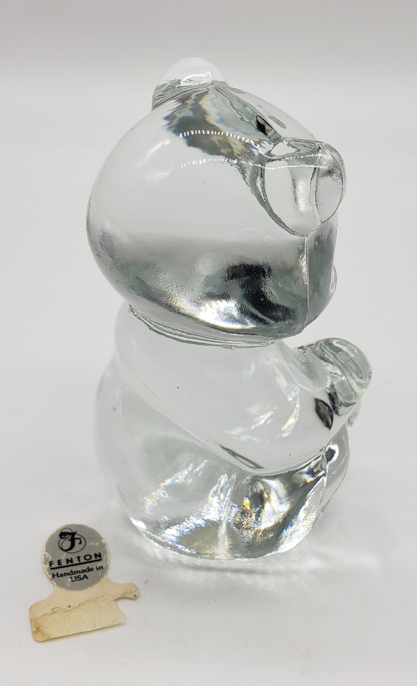 FENTON Art Glass FEBRUARY Amethyst Birthstone BEAR Figurine