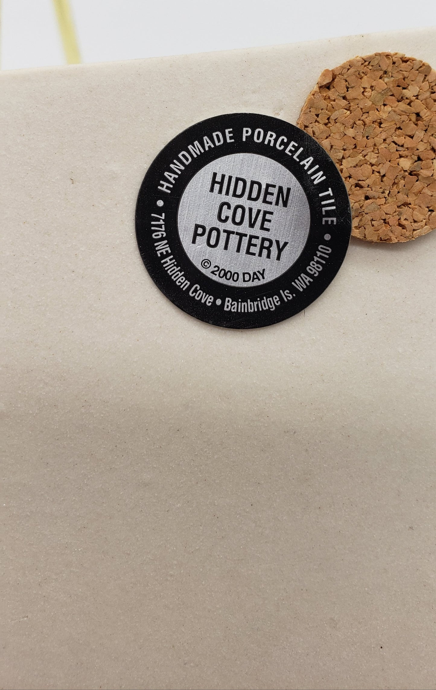 Hidden Cove Pottery Bay Hay & Feed Handmade Coaster