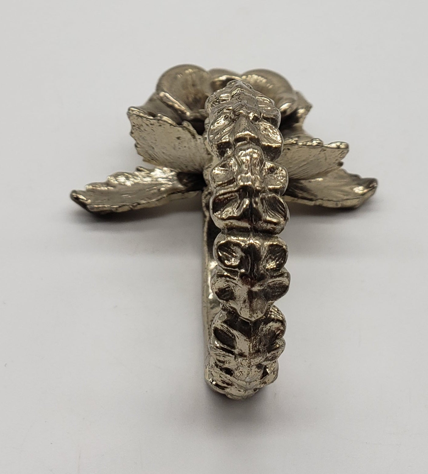 Silver Plated Rose Design Napkin Rings Place Card Holder
