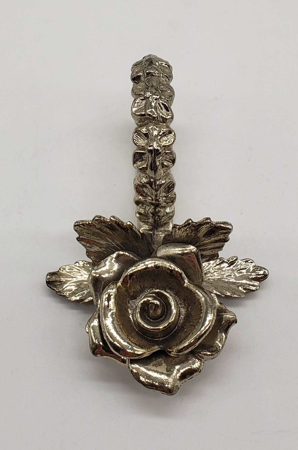 Silver Plated Rose Design Napkin Rings Place Card Holder
