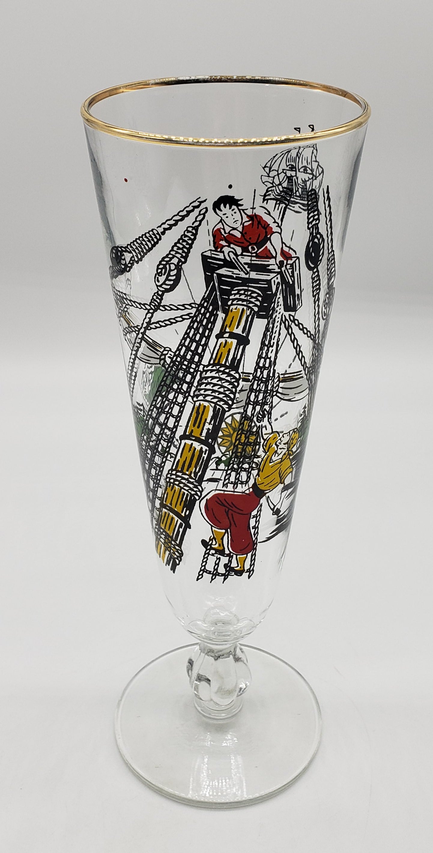 Treasure Island Pirate Ship Pilsner Beer Glass