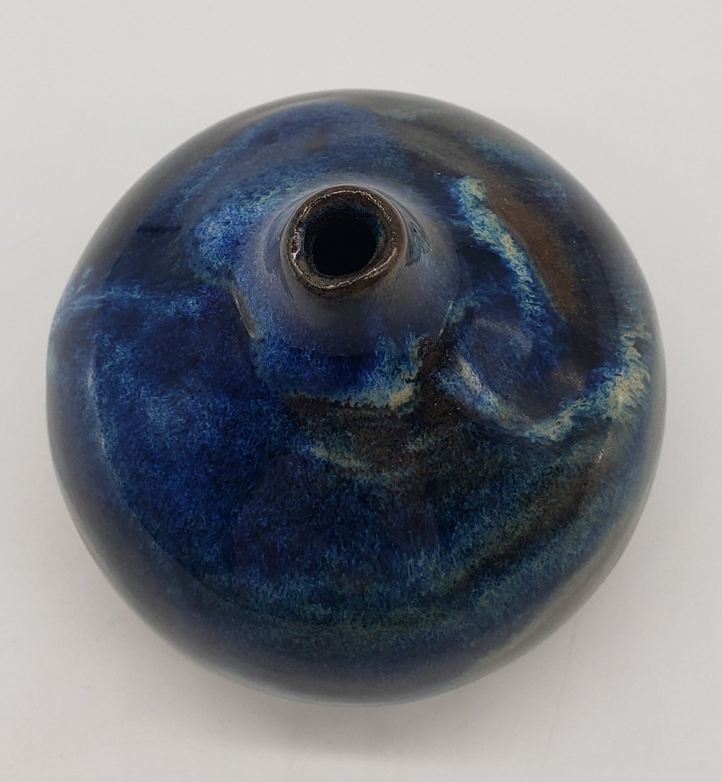 Studio Pottery Small Oil Lamp or Bud Vase