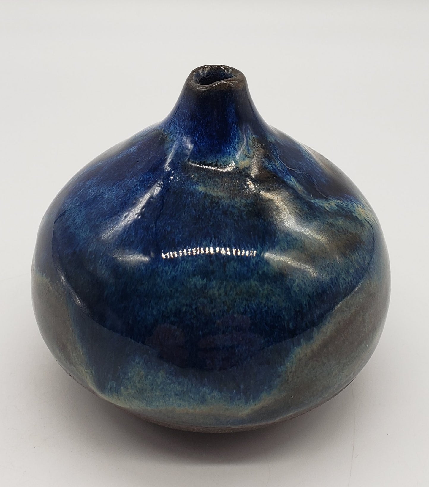 Studio Pottery Small Oil Lamp or Bud Vase