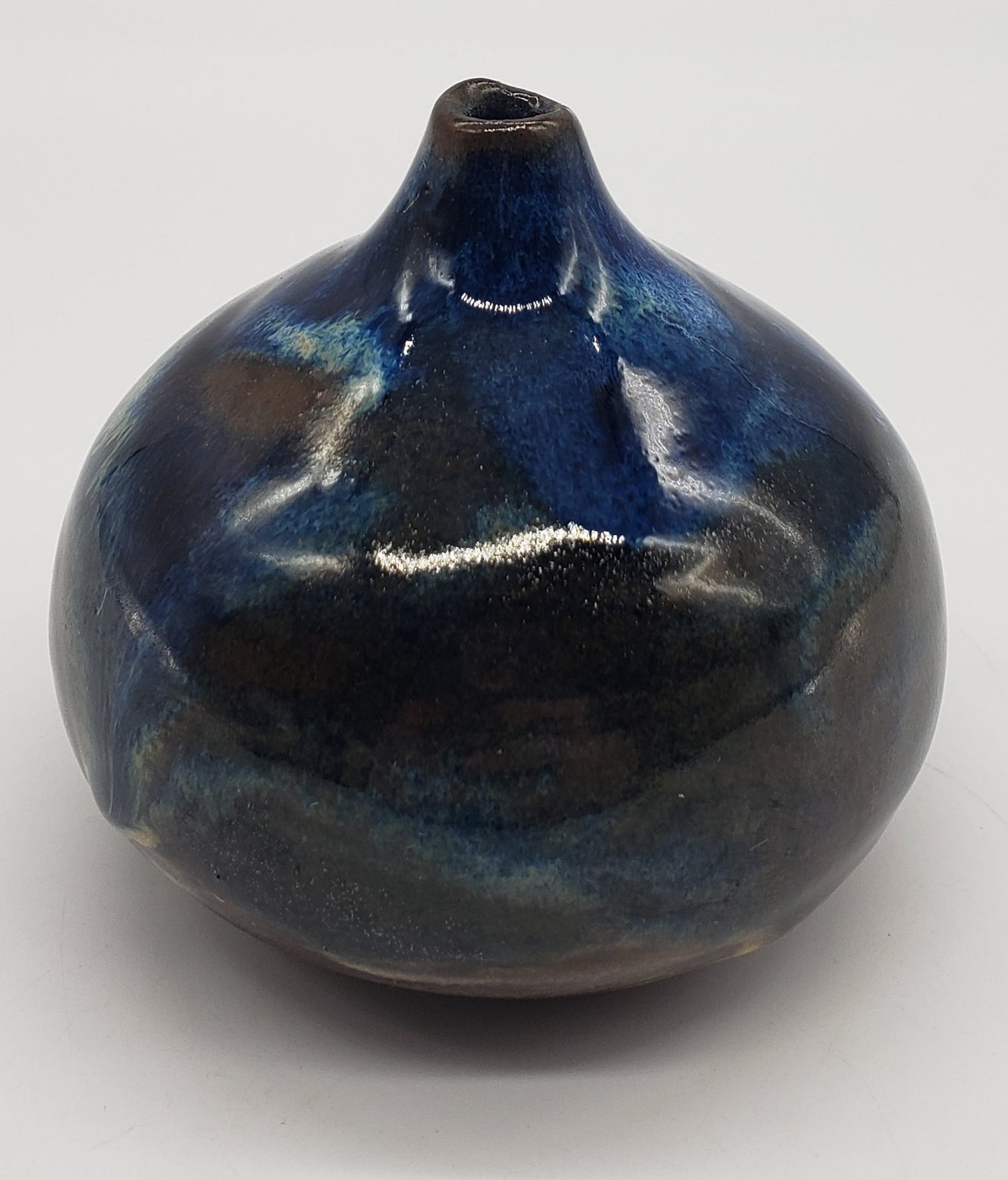 Studio Pottery Small Oil Lamp or Bud Vase