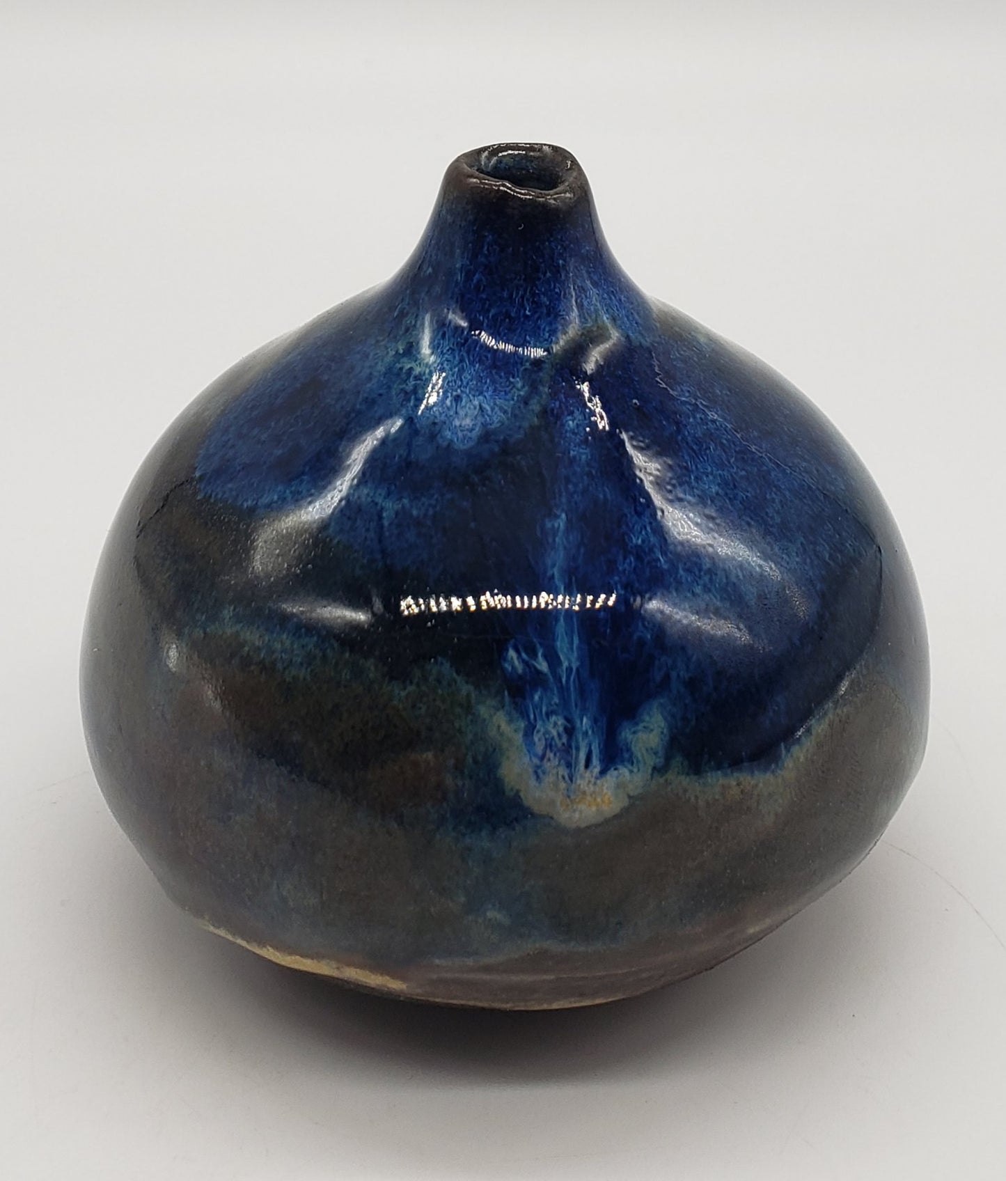 Studio Pottery Small Oil Lamp or Bud Vase