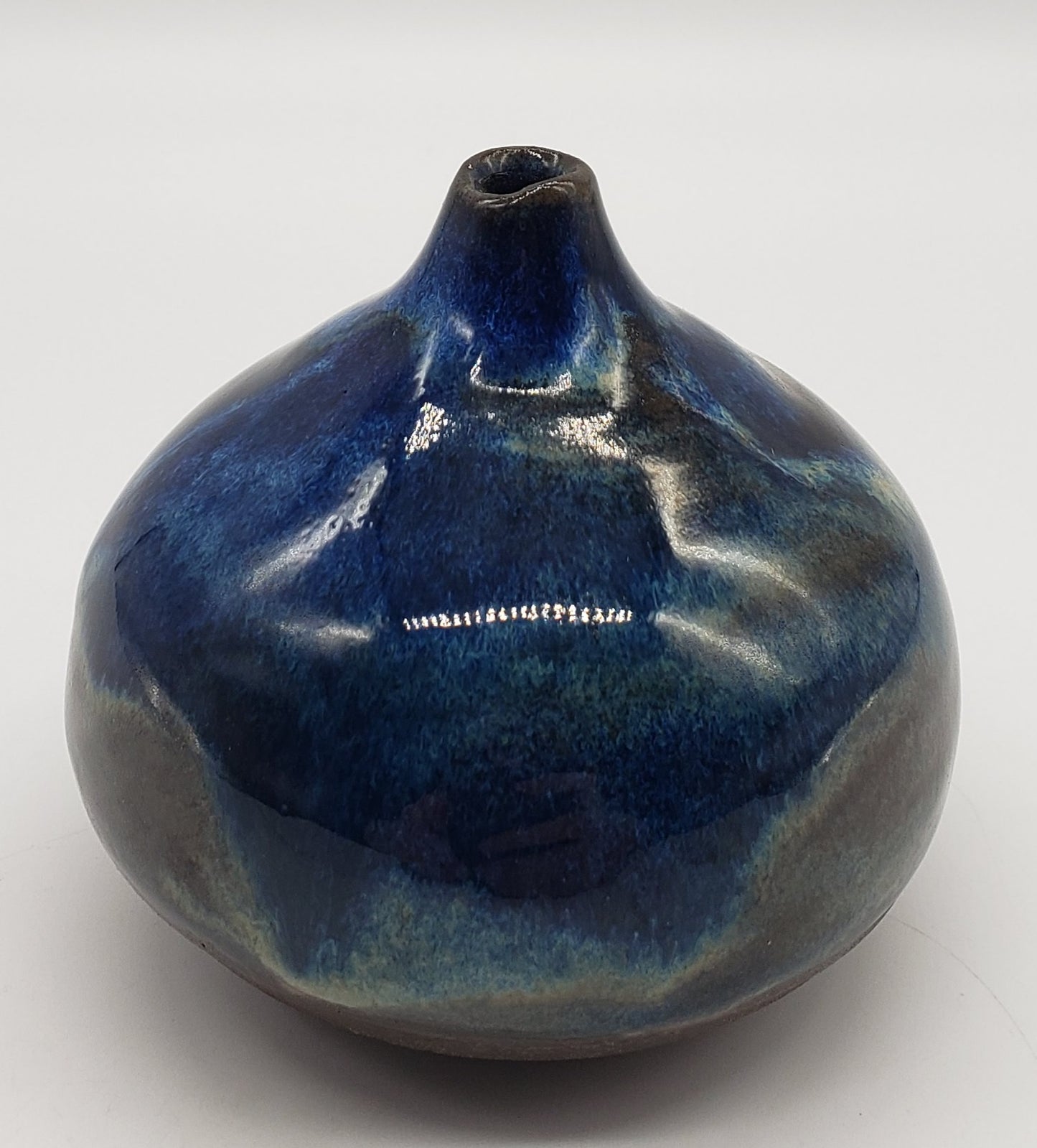 Studio Pottery Small Oil Lamp or Bud Vase