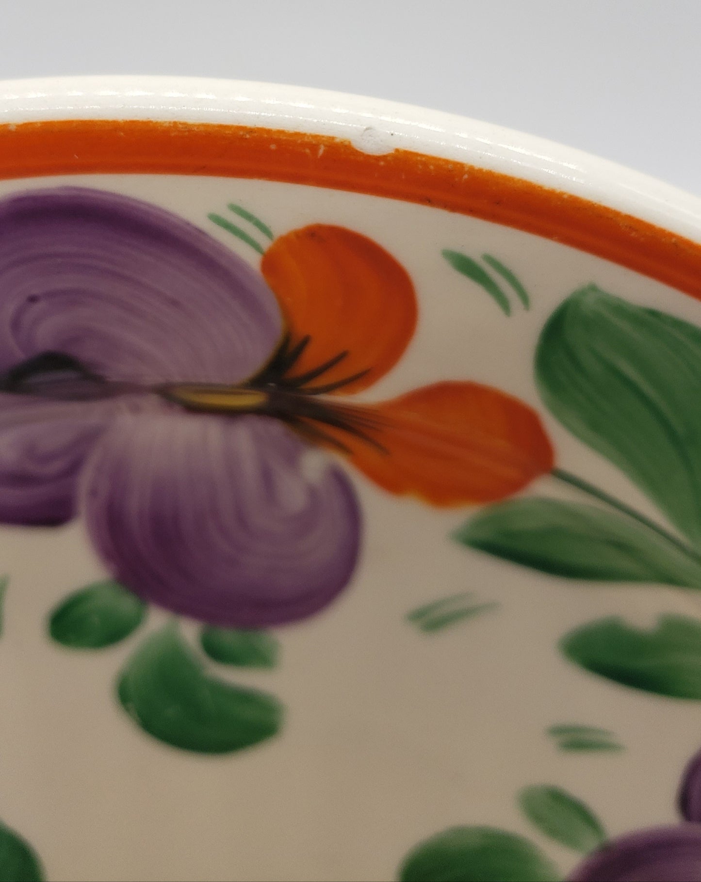 Vintage Hand Painted Salad and Dessert Plates. Czechoslovakia