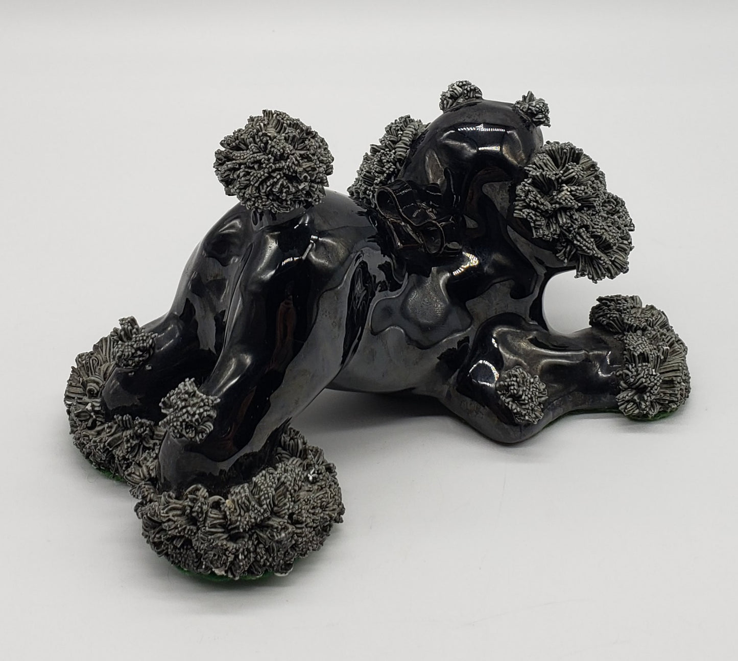 Arnart Porcelain Black Spaghetti Poodle Dog Figurine