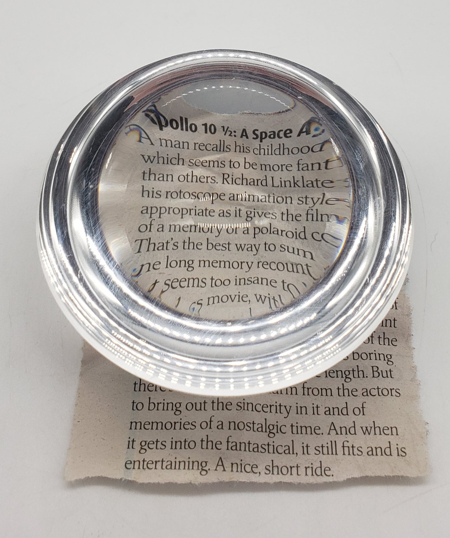 Crystal Dome Magnifier/Paperweight Reading Magnifying Glass