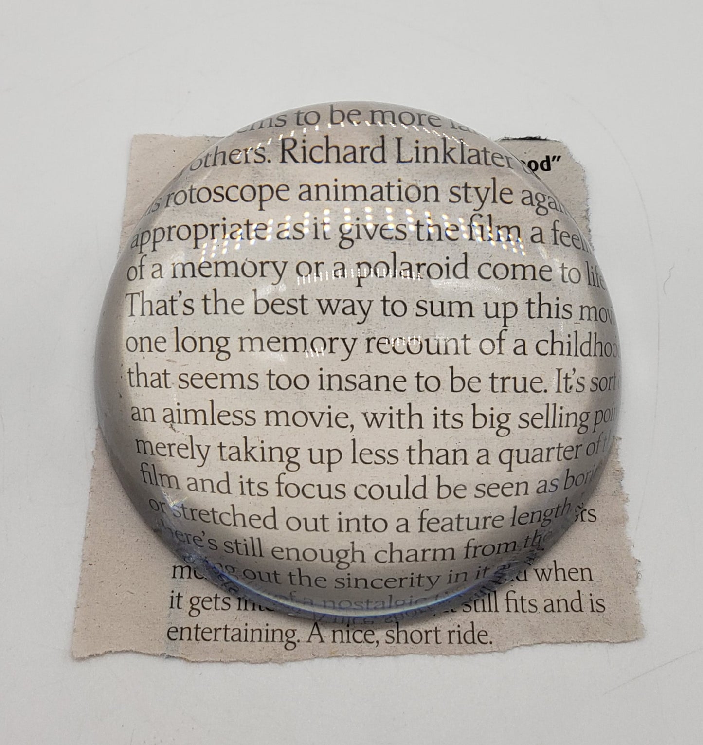Crystal Dome Magnifier/Paperweight Reading Magnifying Glass