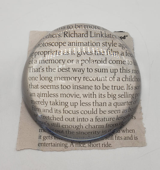 Crystal Dome Magnifier/Paperweight Reading Magnifying Glass