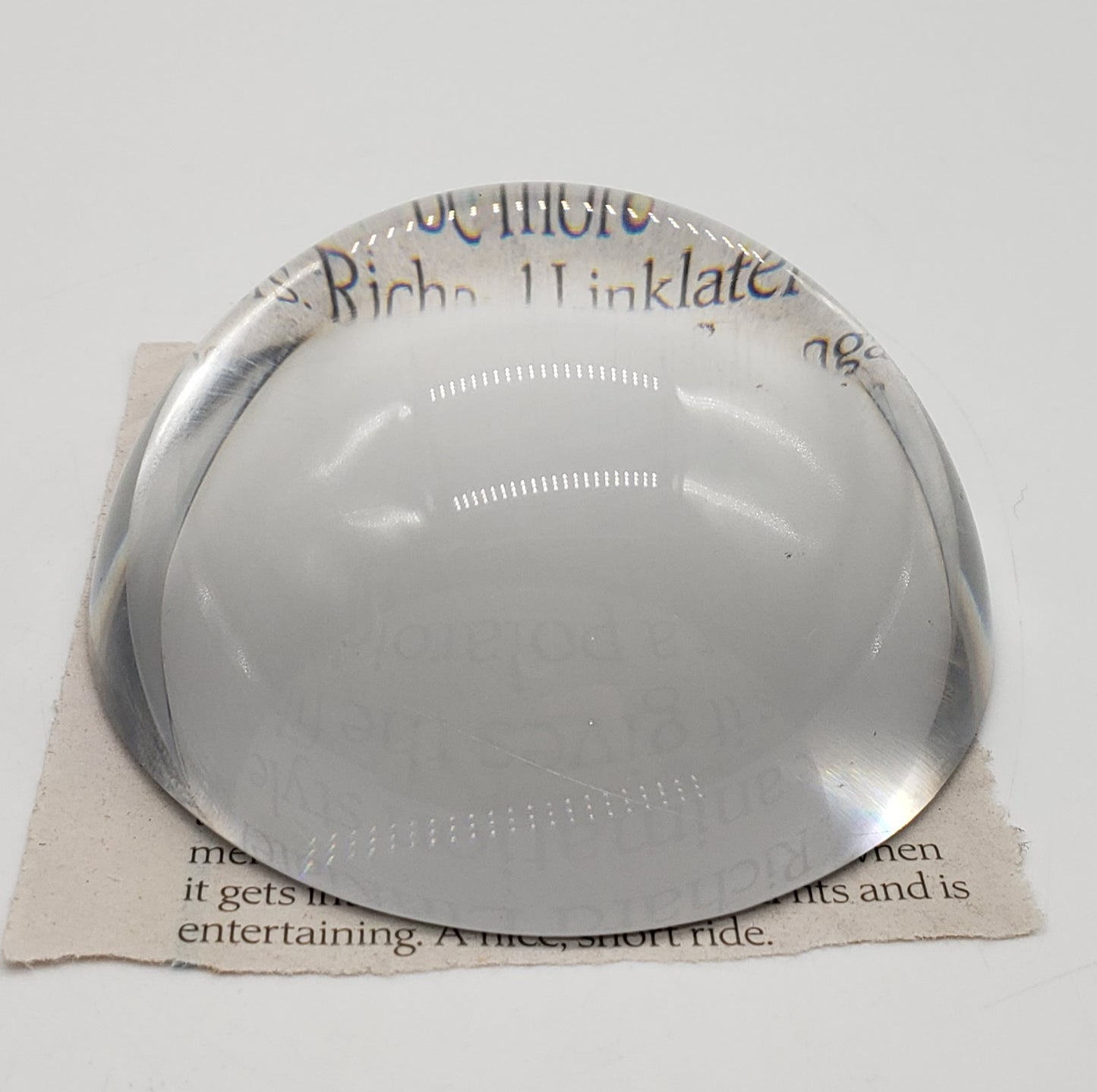 Crystal Dome Magnifier/Paperweight Reading Magnifying Glass