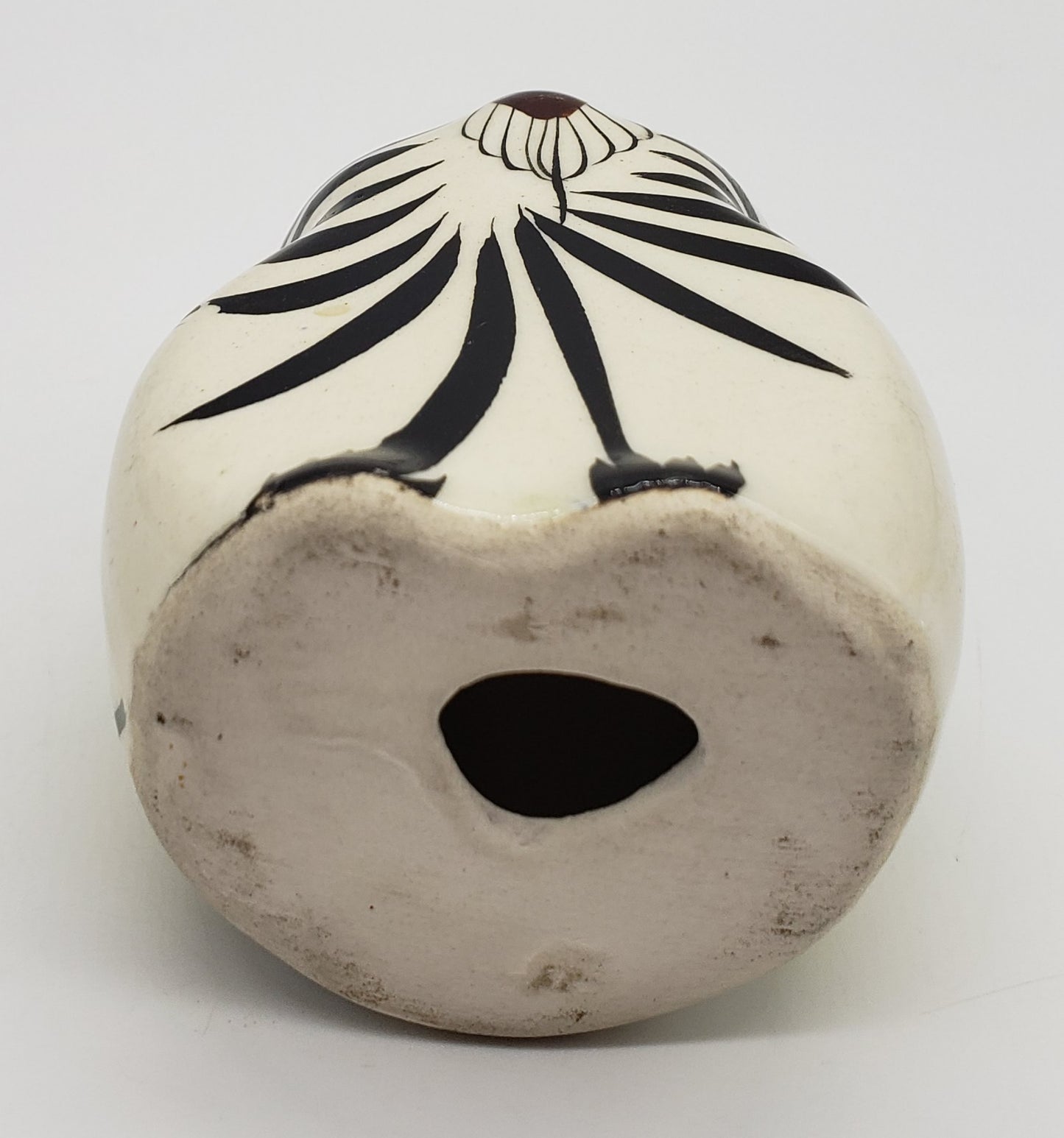 Mid-Century Mexican Hand Painted Tonala Pottery Owl Figurine