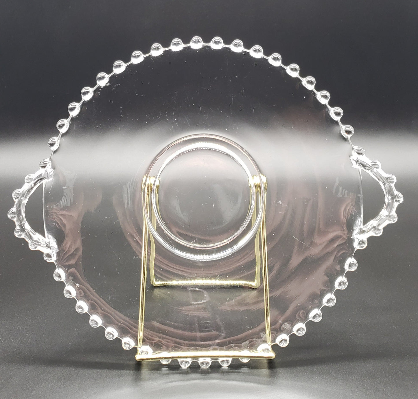 Imperial Candlewick 2-Handeled Serving Plate