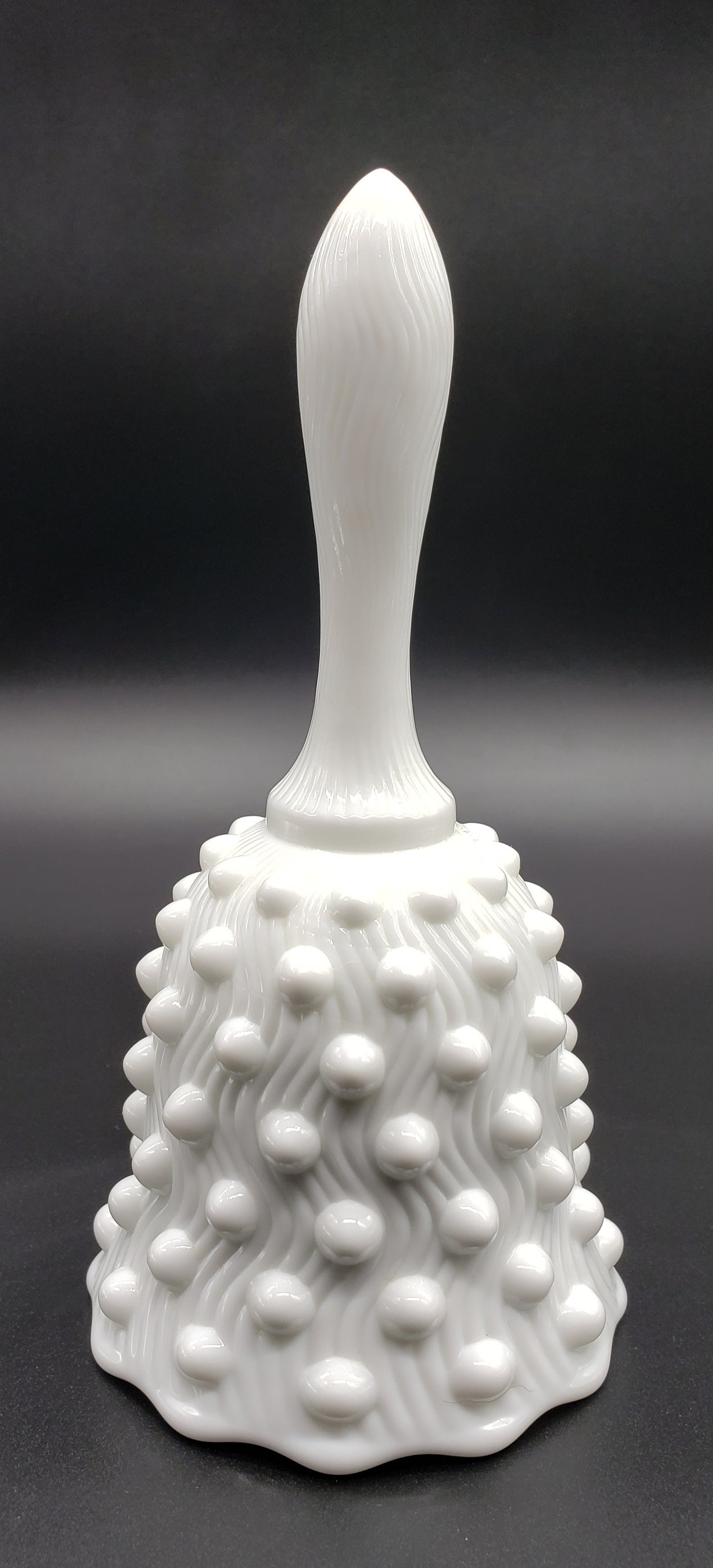 Fenton Art Glass Milk Glass Wavy Hobnail Bell