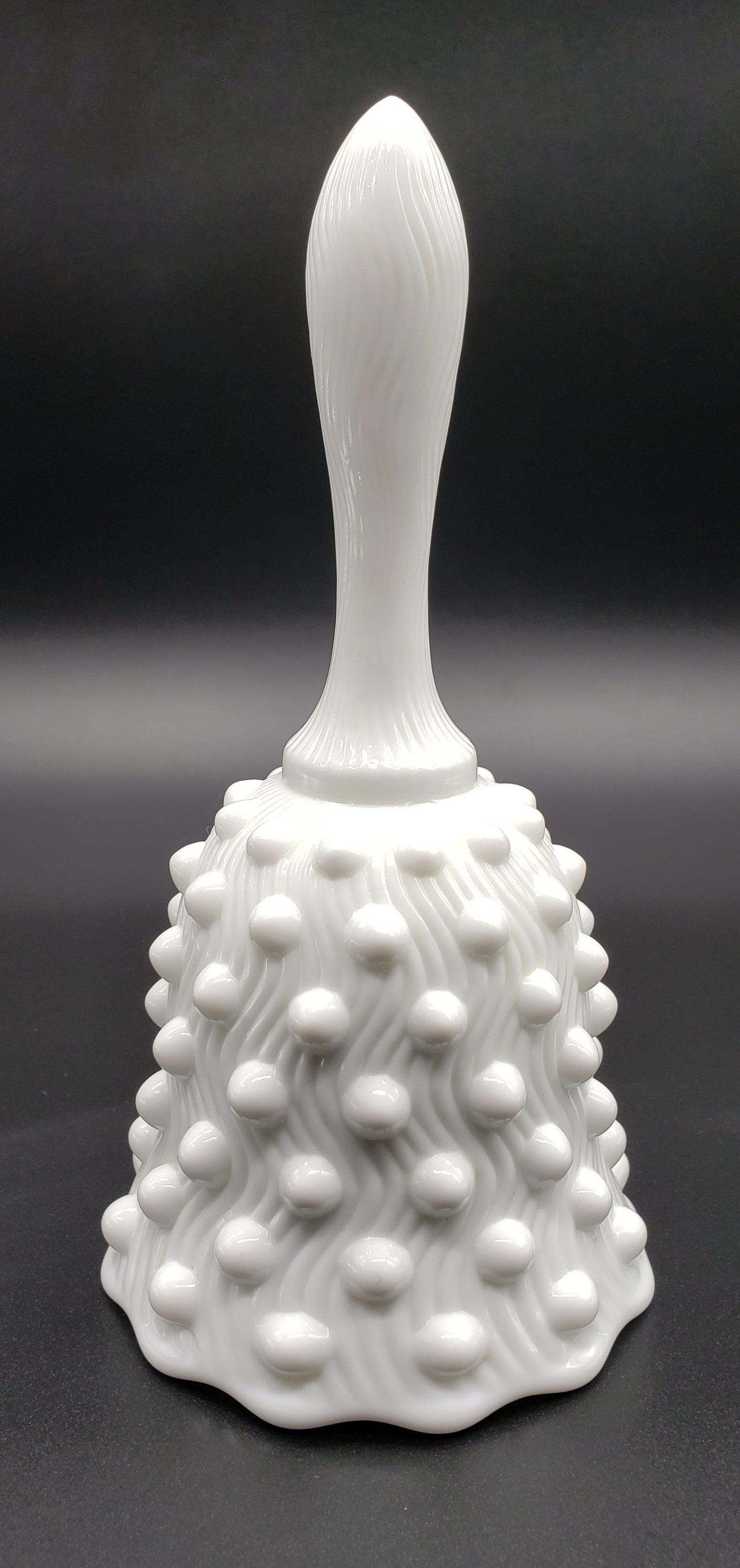 Fenton Art Glass Milk Glass Wavy Hobnail Bell