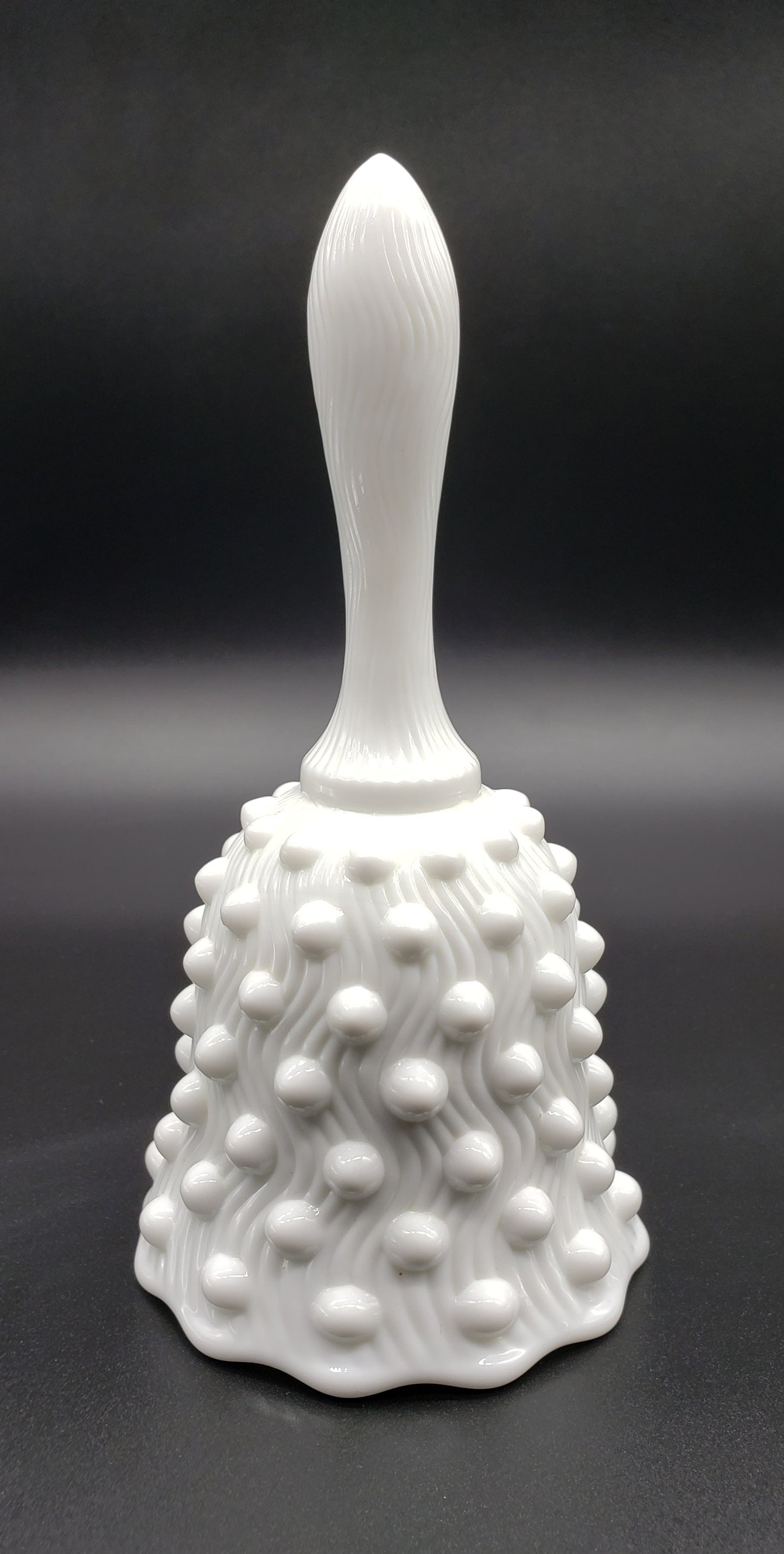 Fenton Art Glass Milk Glass Wavy Hobnail Bell