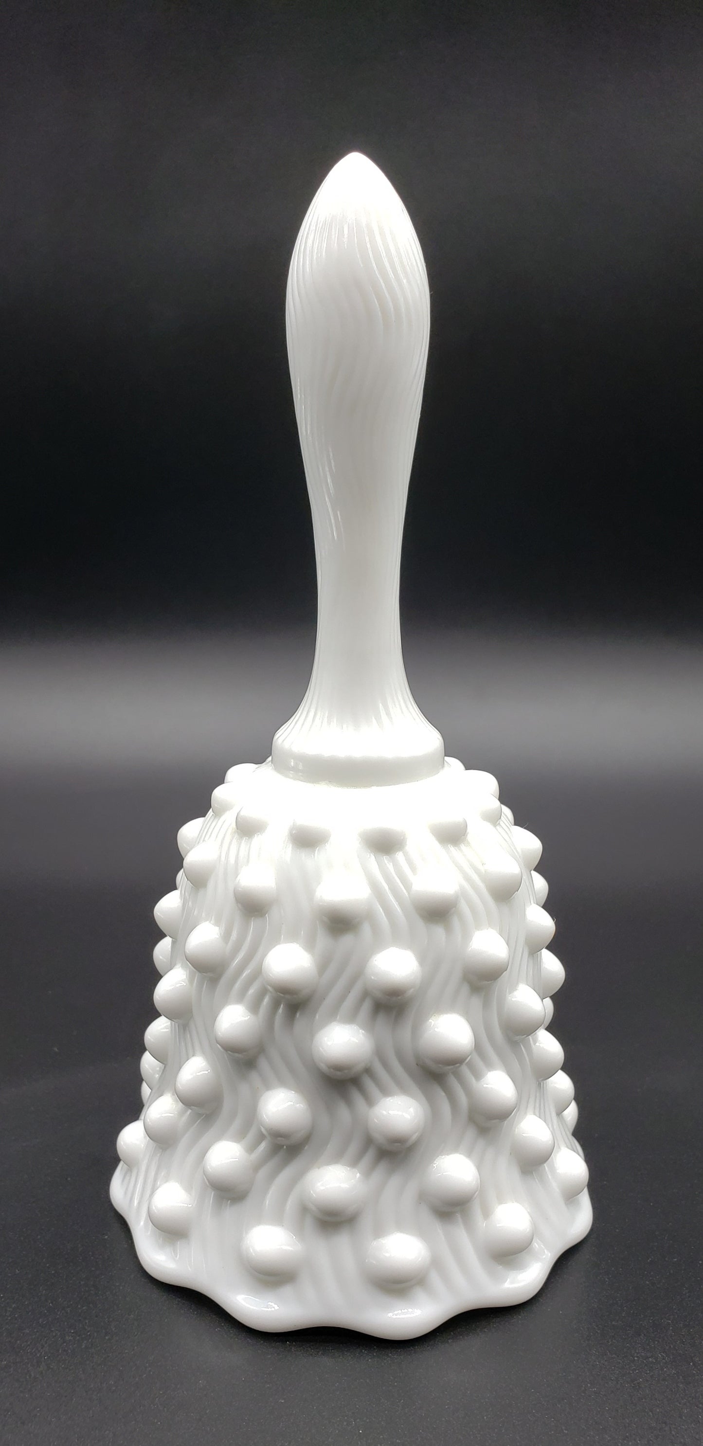 Fenton Art Glass Milk Glass Wavy Hobnail Bell