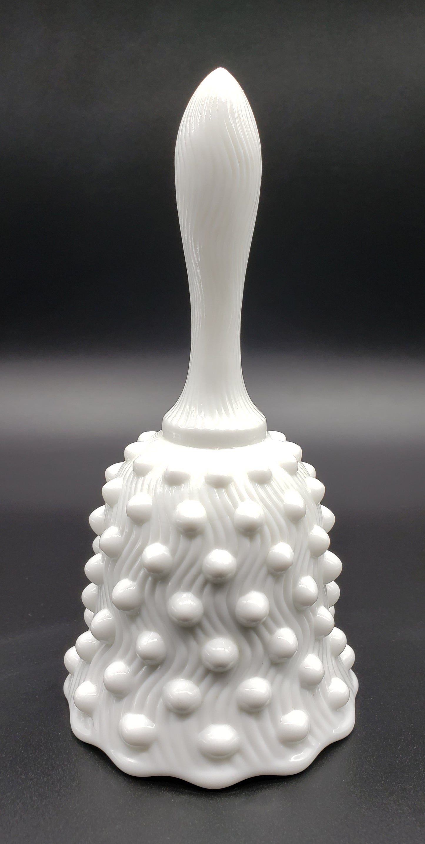 Fenton Art Glass Milk Glass Wavy Hobnail Bell