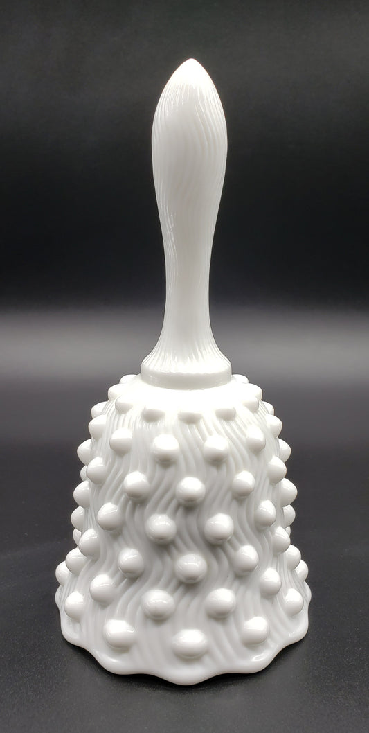 Fenton Art Glass Milk Glass Wavy Hobnail Bell