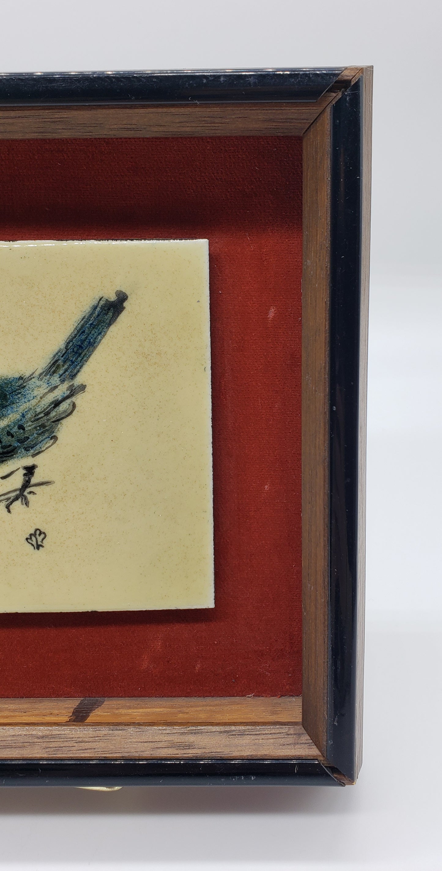 Blue Bird Art Tile Shadow Box Framed