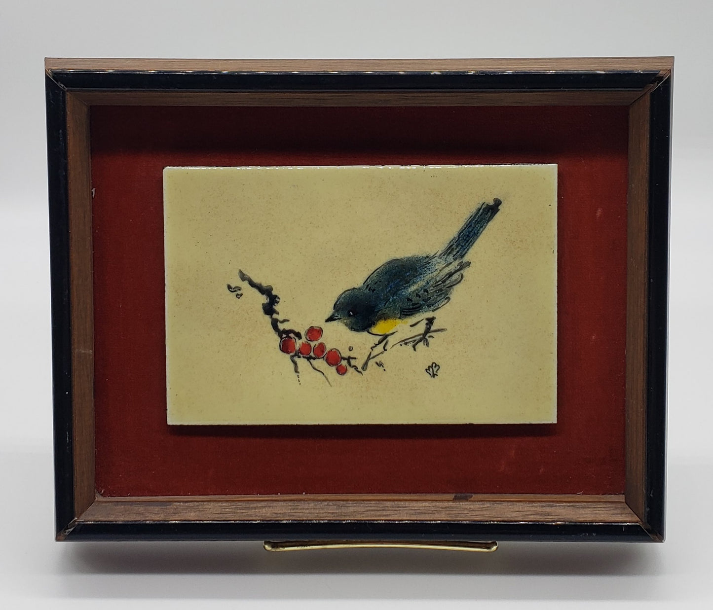 Blue Bird Art Tile Shadow Box Framed
