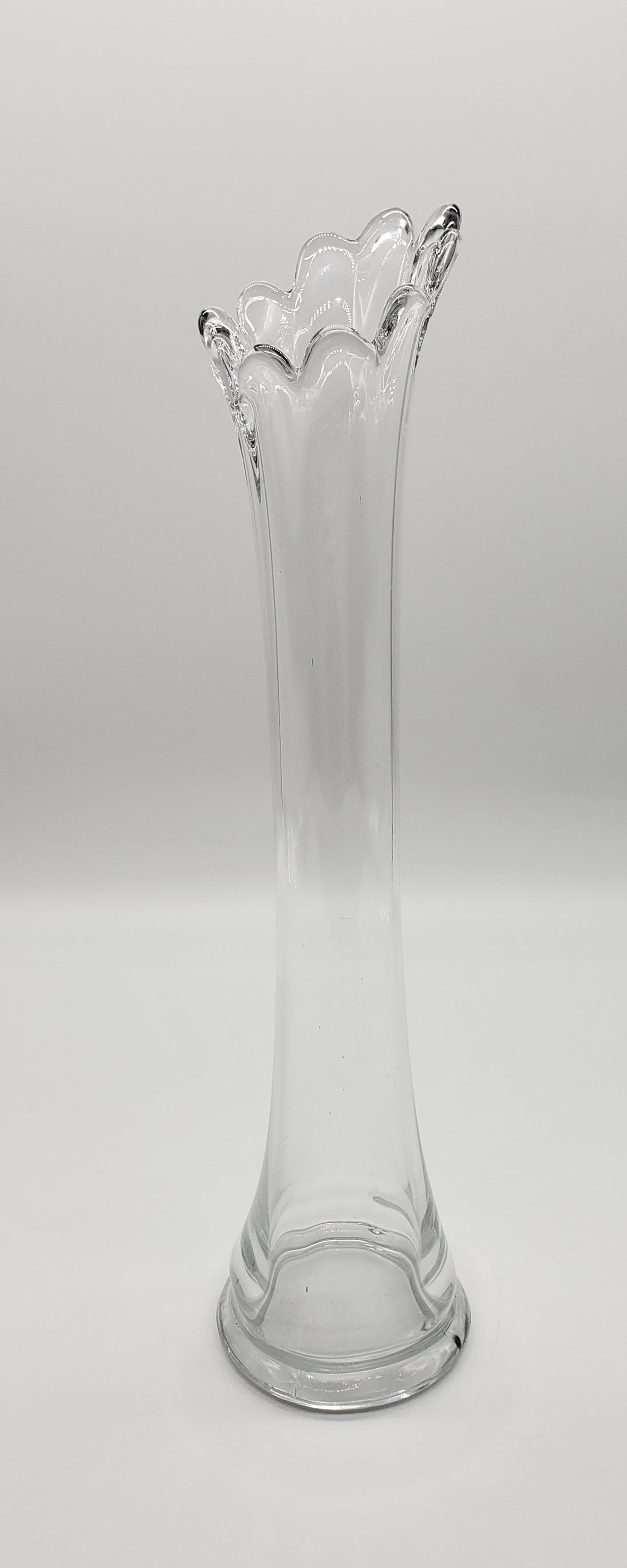 Vintage Clear Stretch Glass Vase
